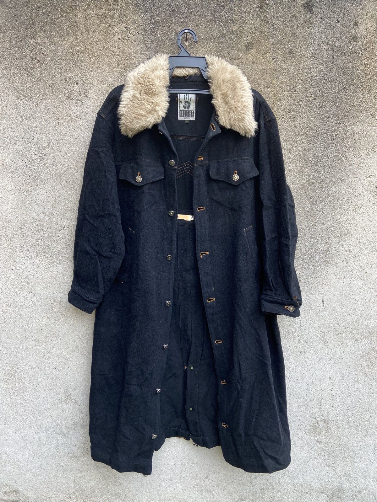 Jean Paul Gaultier Jean Paul Gaultier Fur Wool Overcoat Long Coat Size US M / EU 48-50 / 2 - 8 Thumbnail