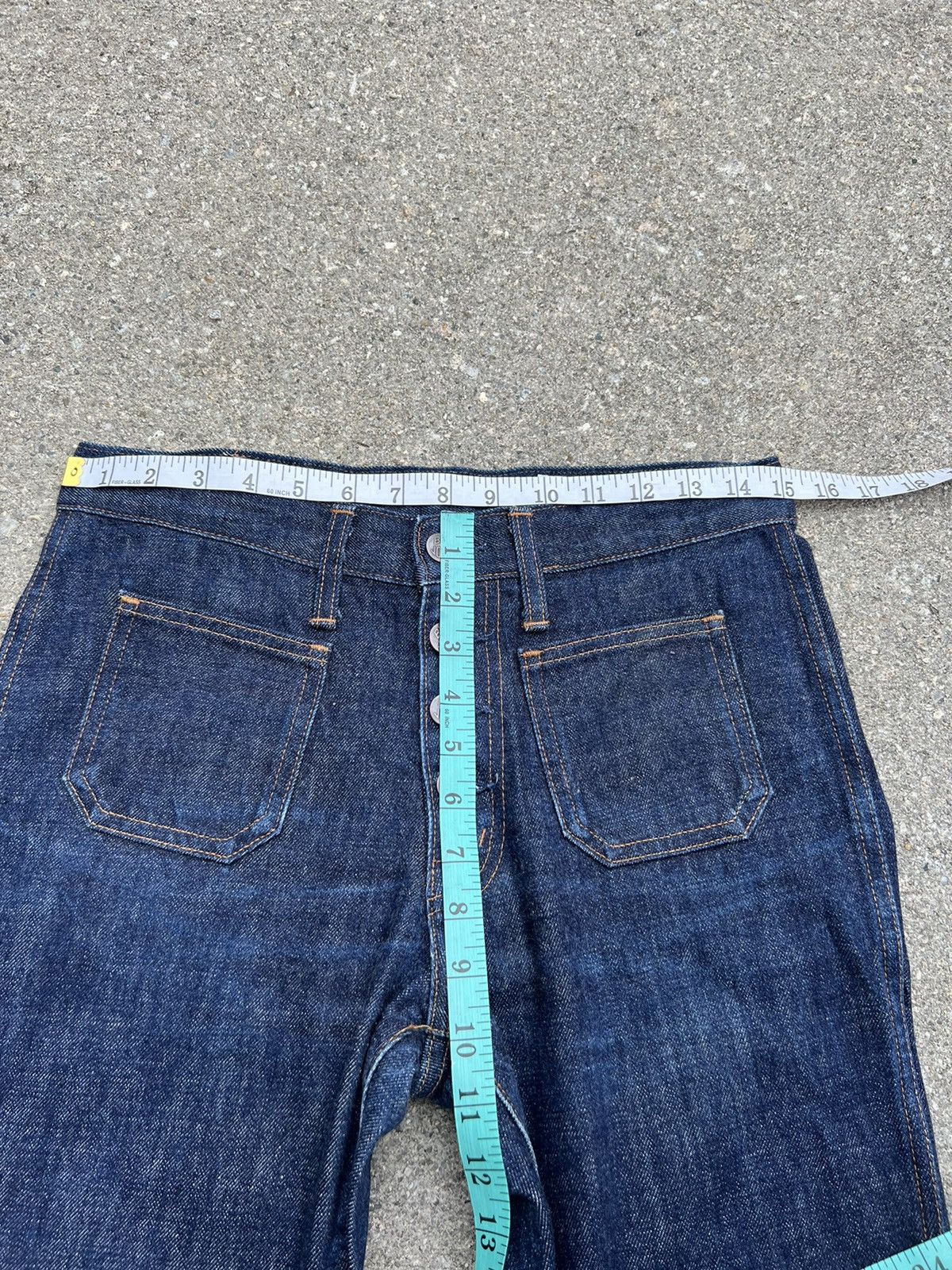 Big John Vintage Big John Japan Black Tab Denim Super Flare Jeans Size US 29 - 2 Thumbnail