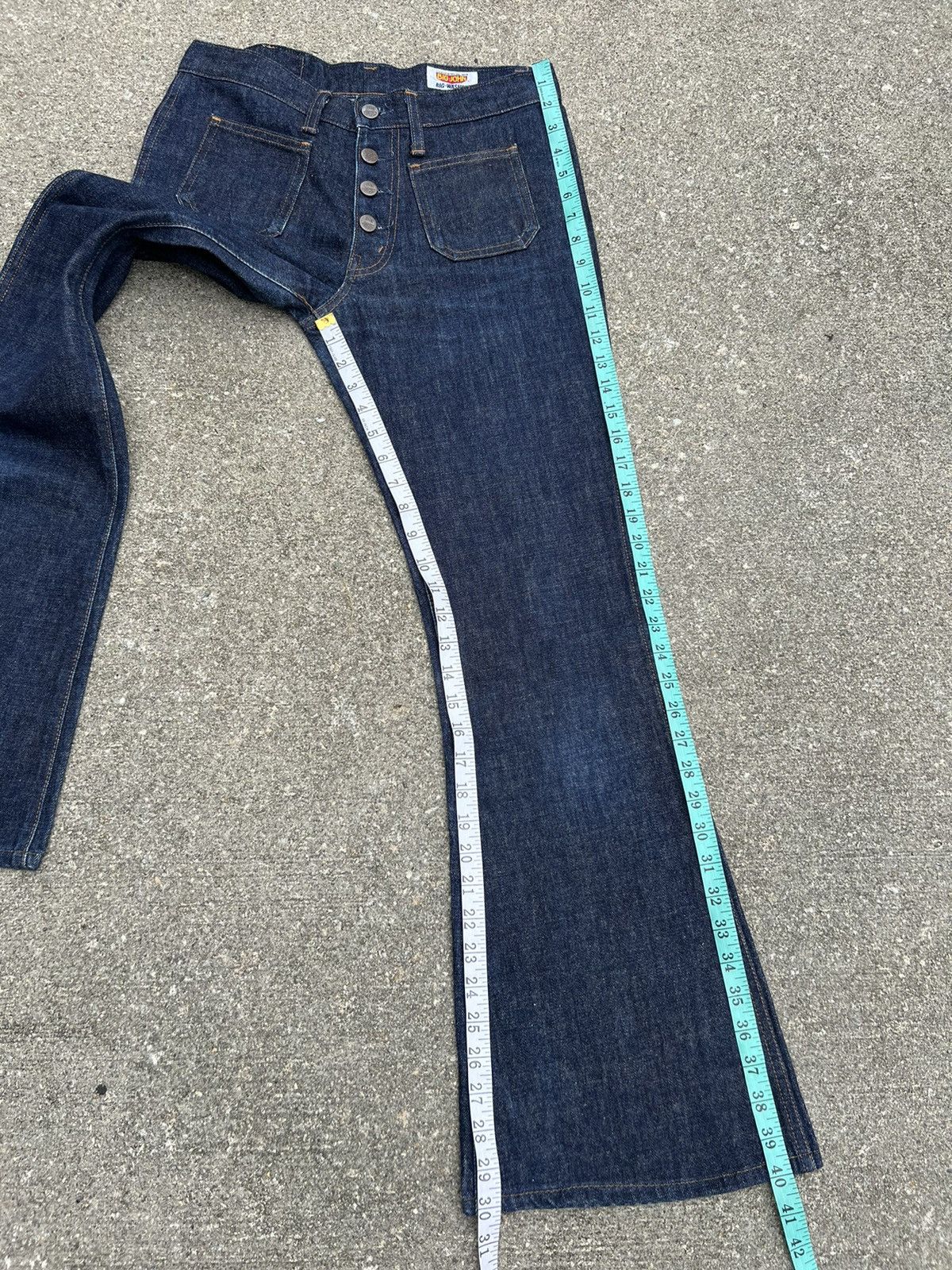 Big John Vintage Big John Japan Black Tab Denim Super Flare Jeans Size US 29 - 4 Thumbnail