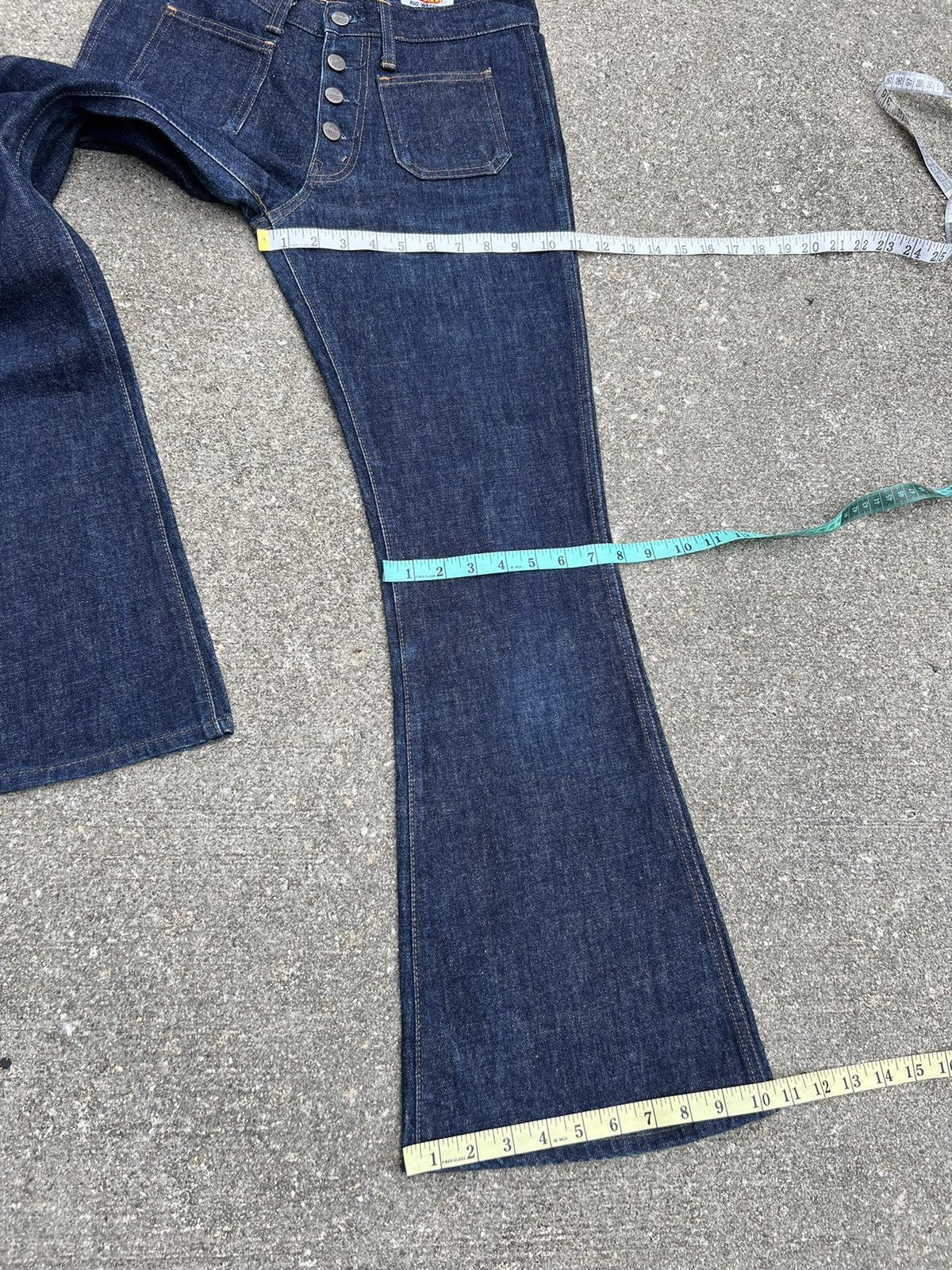 Big John Vintage Big John Japan Black Tab Denim Super Flare Jeans Size US 29 - 3 Thumbnail