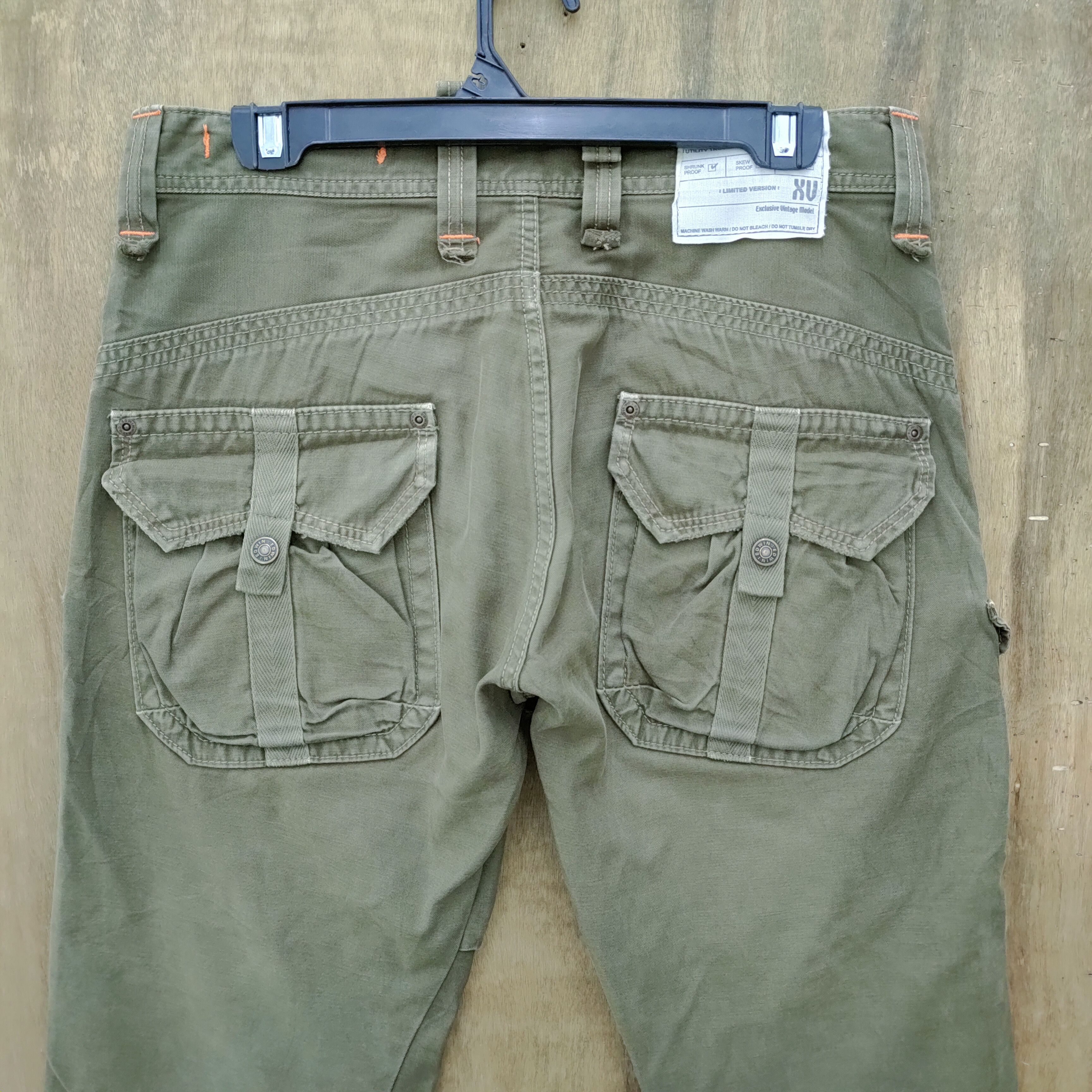 Edwin FLARE VINTAGE EDWIN FADED OLIVE GREEN CARGO PANTS Size US 31 - 5 Thumbnail