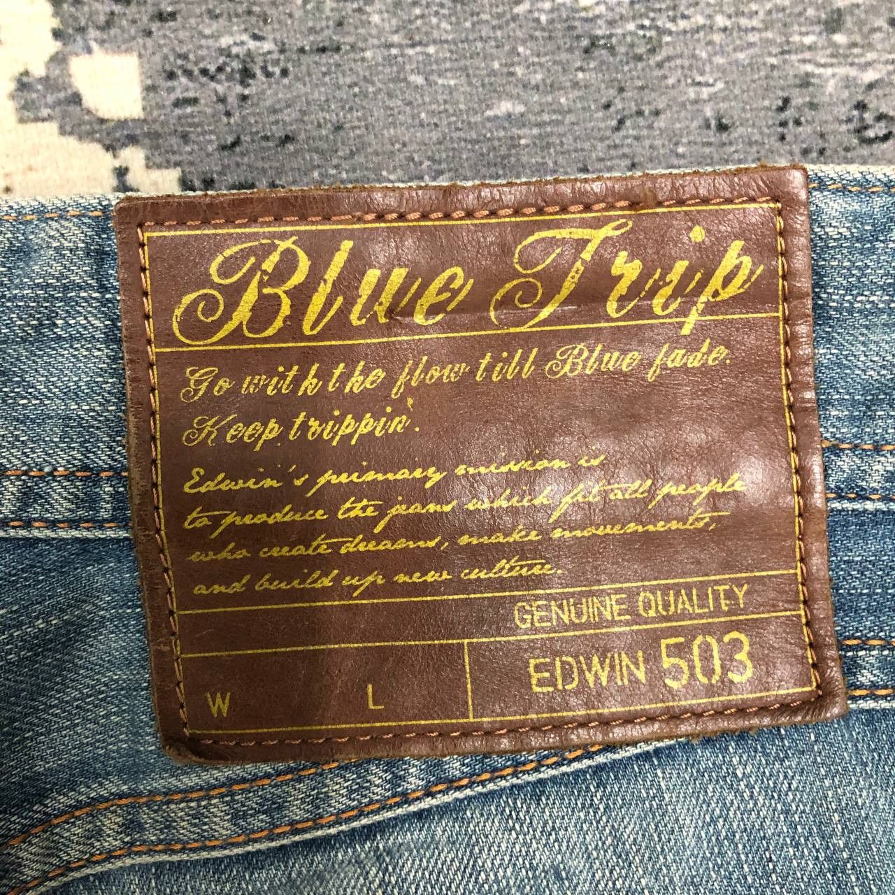 Edwin P662 BLUE TRIP EDWIN SLIMFIT STONE WASH DENIM Size US 34 / EU 50 - 5 Thumbnail