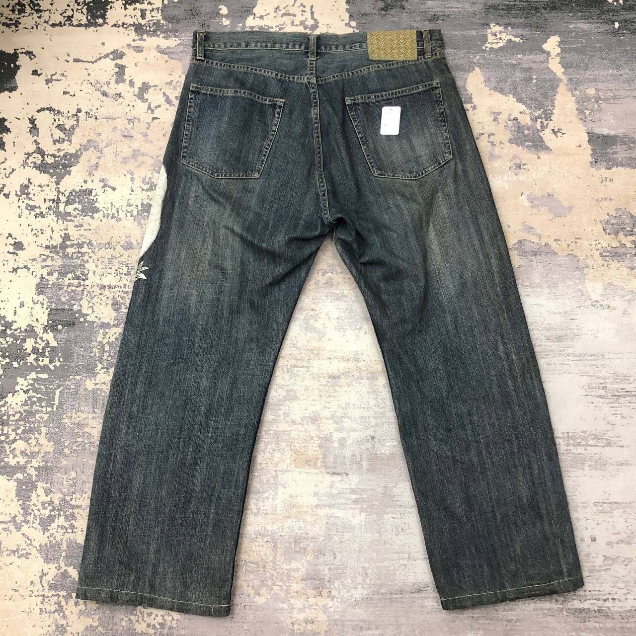 Japanese Brand P661 JAPAN VTG SUKAJAN TIGER PAINT DENIM Size US 36 / EU 52 - 3 Thumbnail