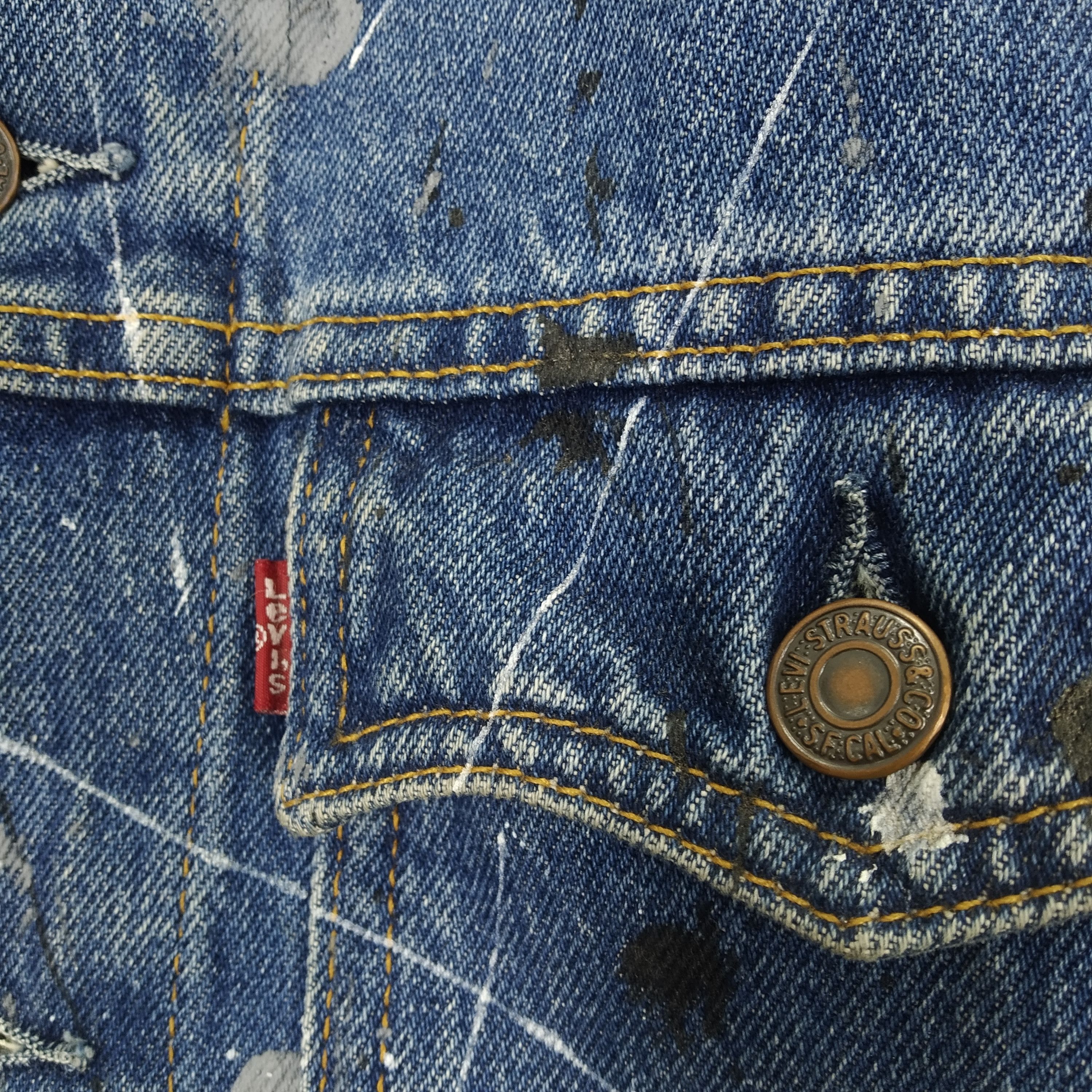 Handmade Levi's Trucker Denim Jacket Jeans Handpaint Graphics Size US M / EU 48-50 / 2 - 9 Thumbnail
