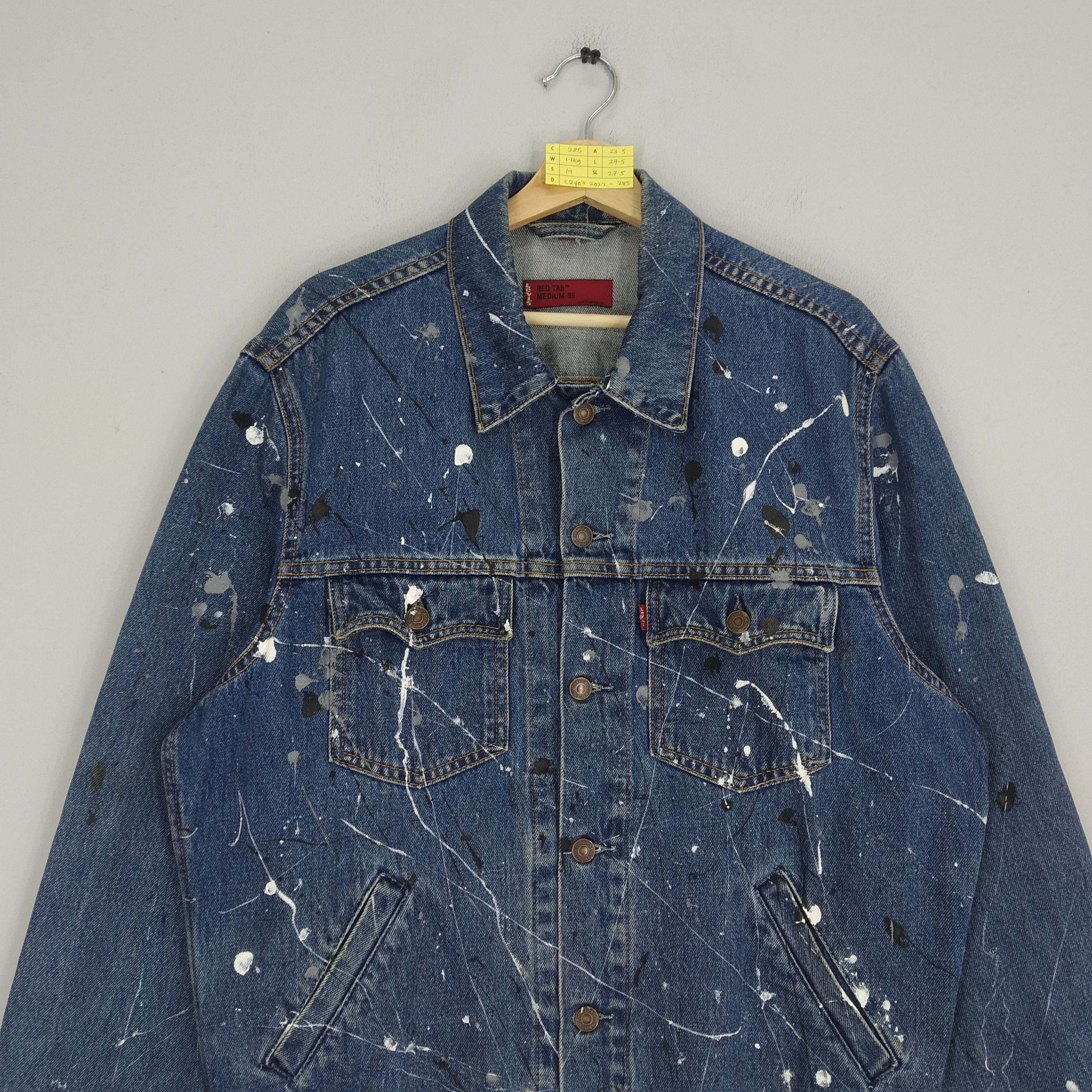 Handmade Levi's Trucker Denim Jacket Jeans Handpaint Graphics Size US M / EU 48-50 / 2 - 5 Thumbnail