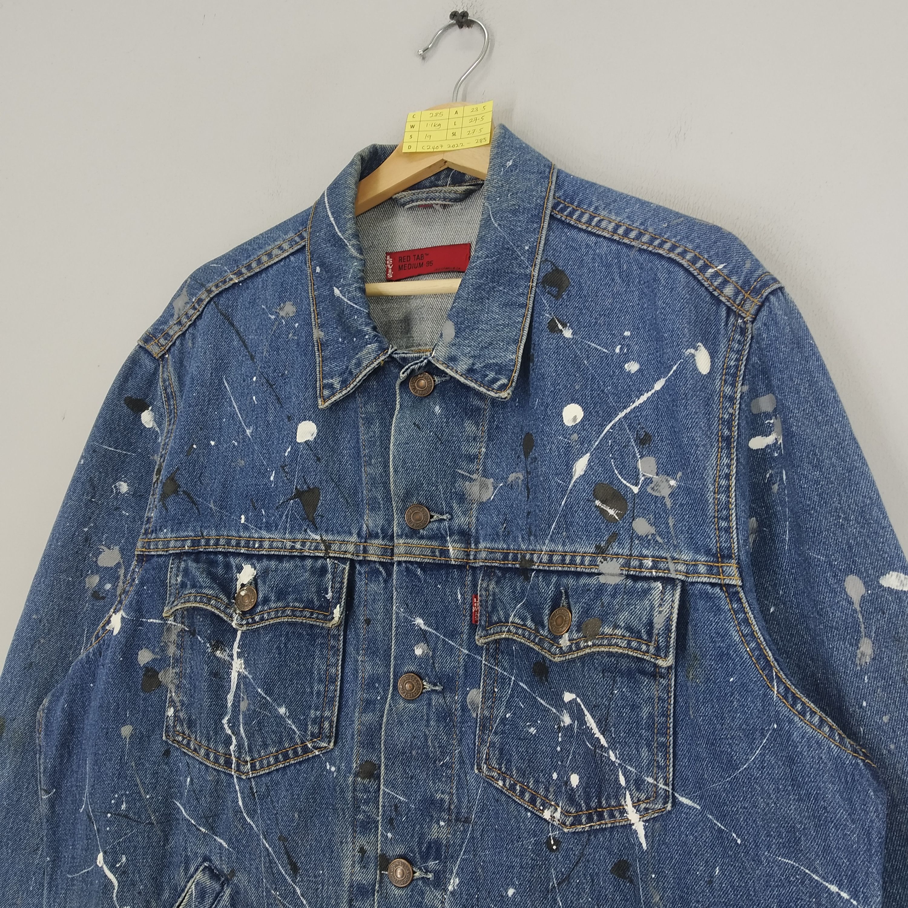 Handmade Levi's Trucker Denim Jacket Jeans Handpaint Graphics Size US M / EU 48-50 / 2 - 6 Thumbnail