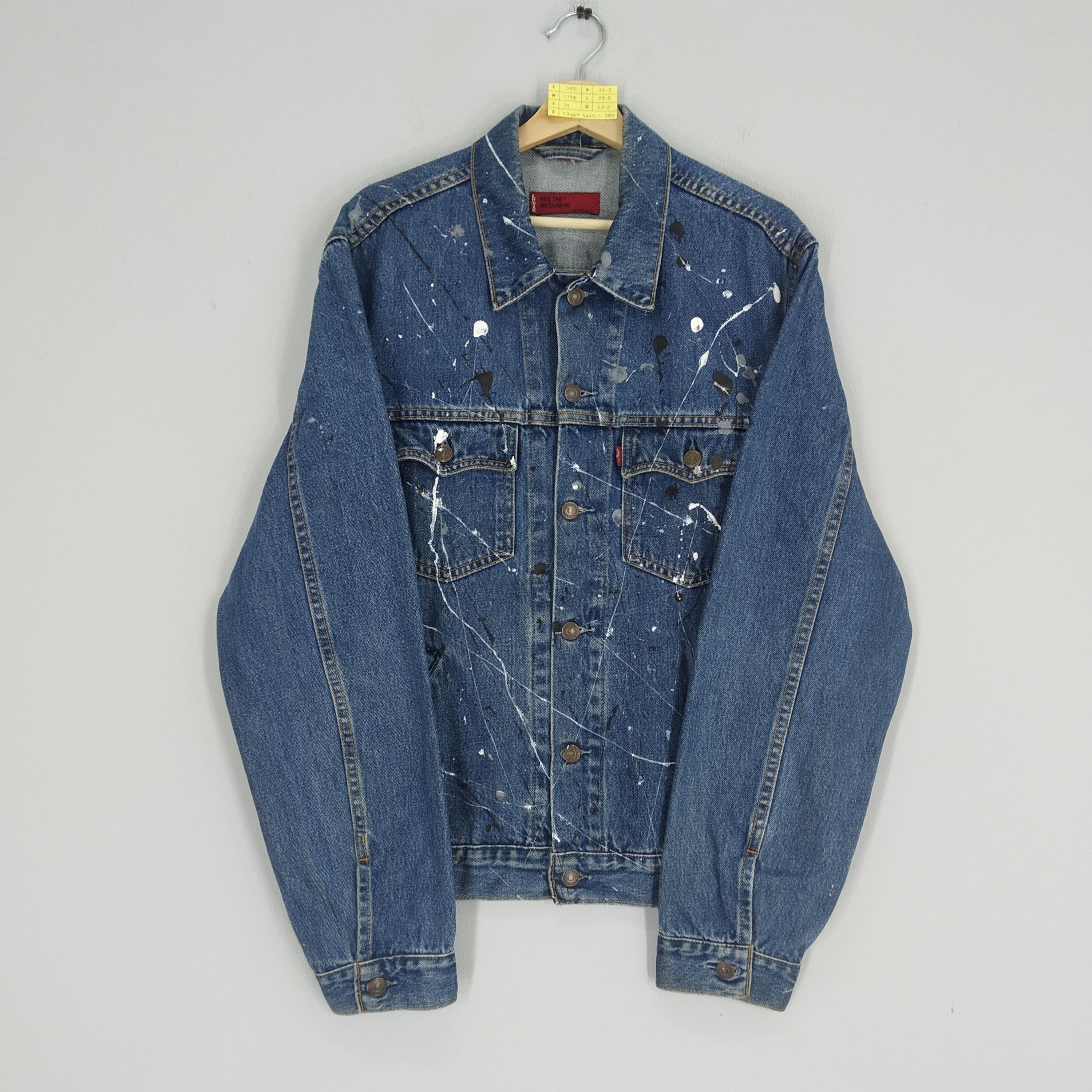 Handmade Levi's Trucker Denim Jacket Jeans Handpaint Graphics Size US M / EU 48-50 / 2 - 3 Thumbnail
