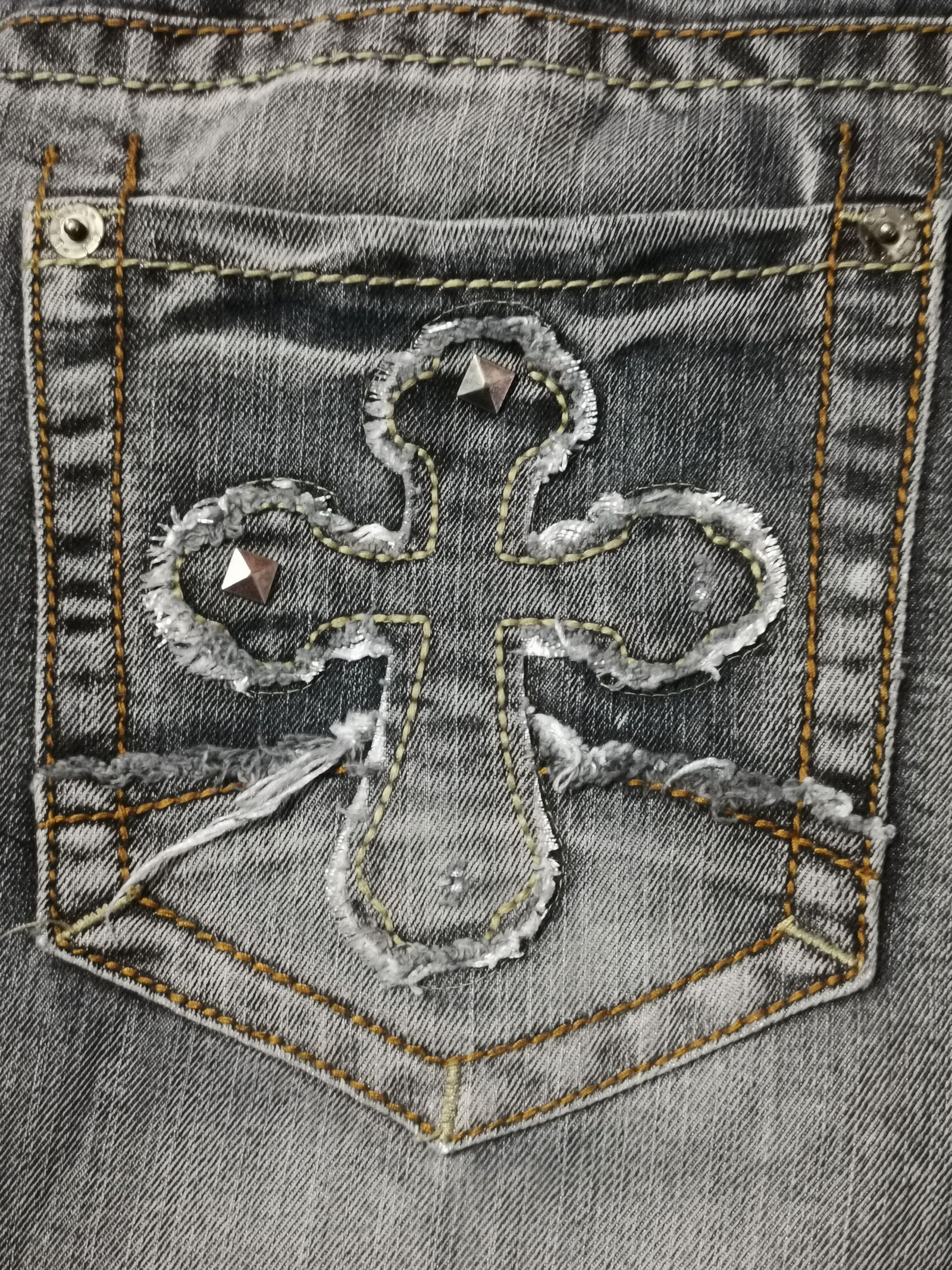 Other Black Denim With CROSS Patch Design Size US 36 / EU 52 - 8 Thumbnail