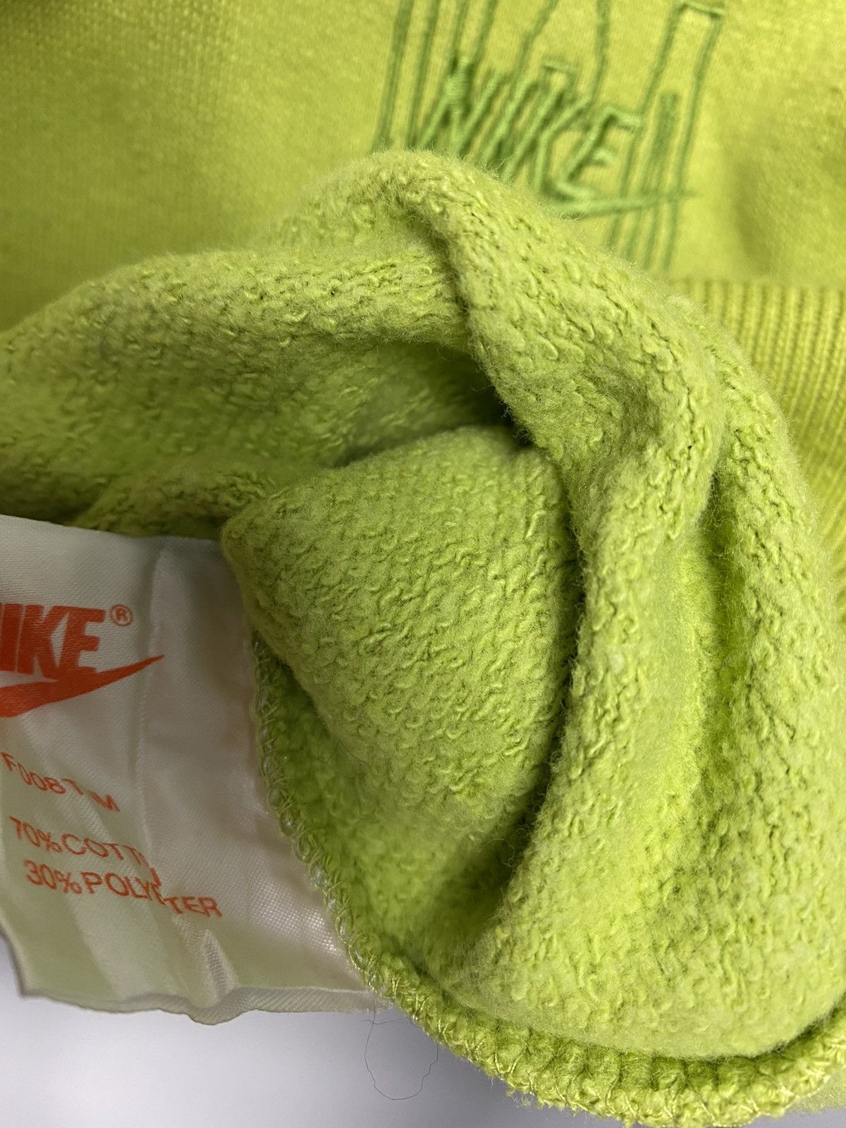 Nike × Vintage Nike vintage sweatshirt Beaverton Oregon USA lime grey tag l Size US M / EU 48-50 / 2 - 5 Thumbnail