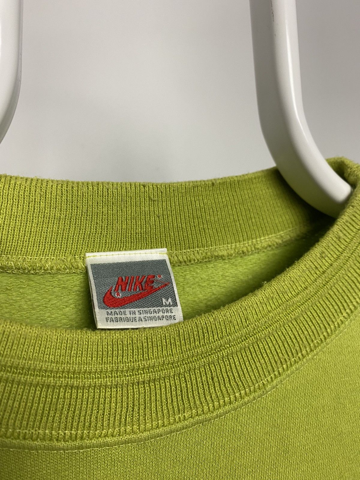 Nike × Vintage Nike vintage sweatshirt Beaverton Oregon USA lime grey tag l Size US M / EU 48-50 / 2 - 4 Thumbnail