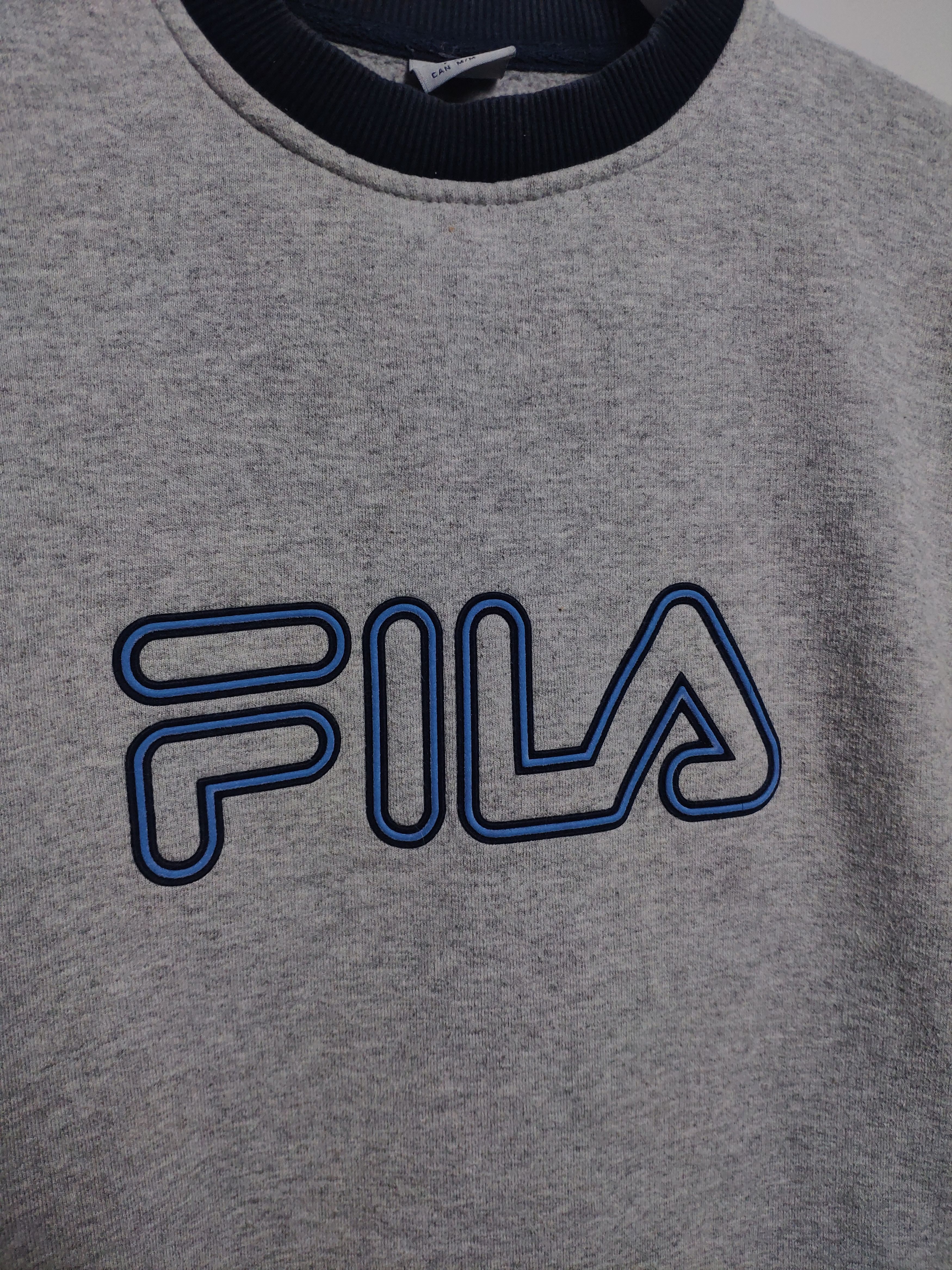 Fila × Vintage Fila vintage spellout sweatshirt blue grey Size US M / EU 48-50 / 2 - 2 Thumbnail