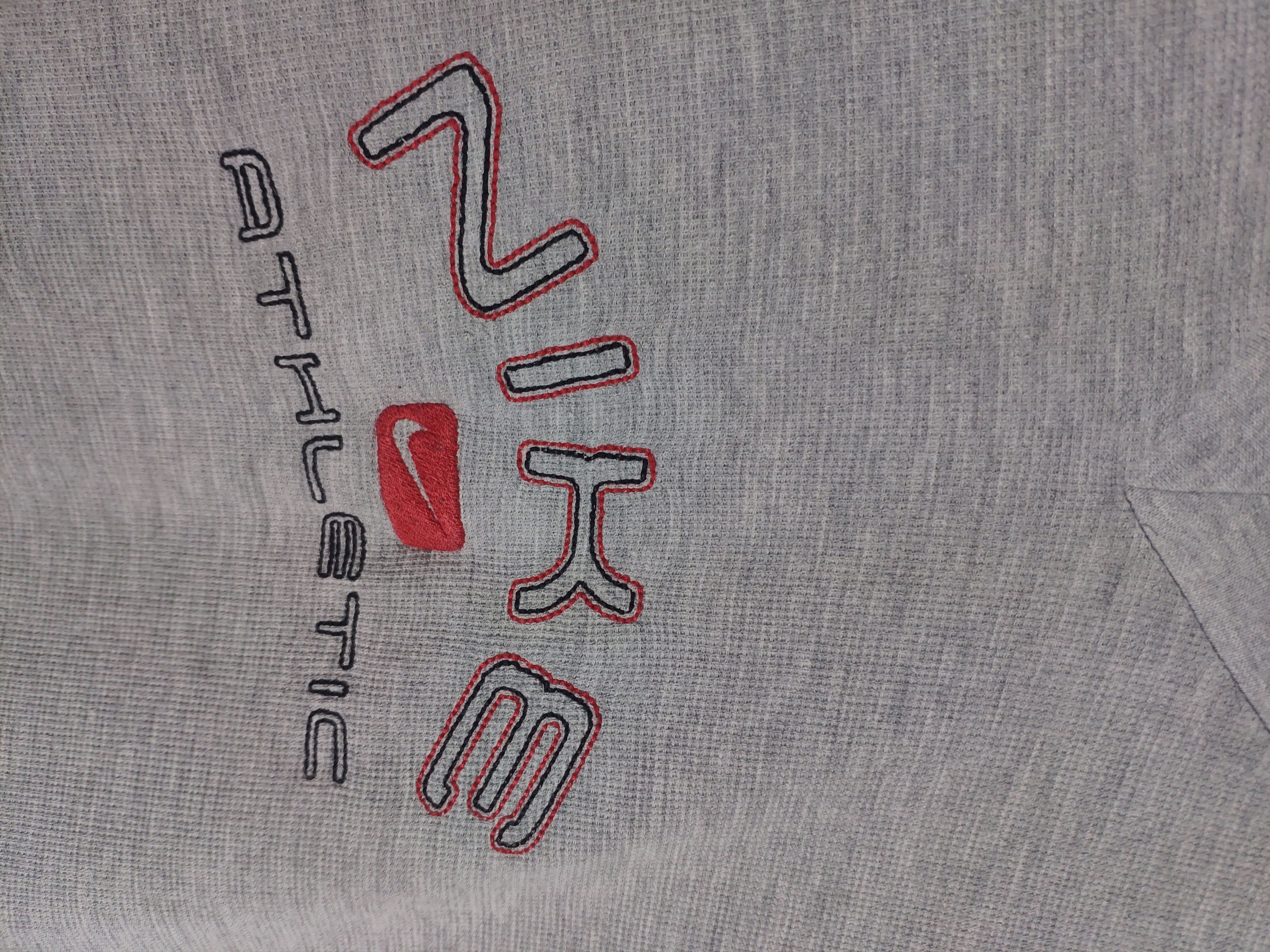 Nike × Vintage Nike athletic vintage spellout sweatshirt center swoosh Size US M / EU 48-50 / 2 - 2 Thumbnail