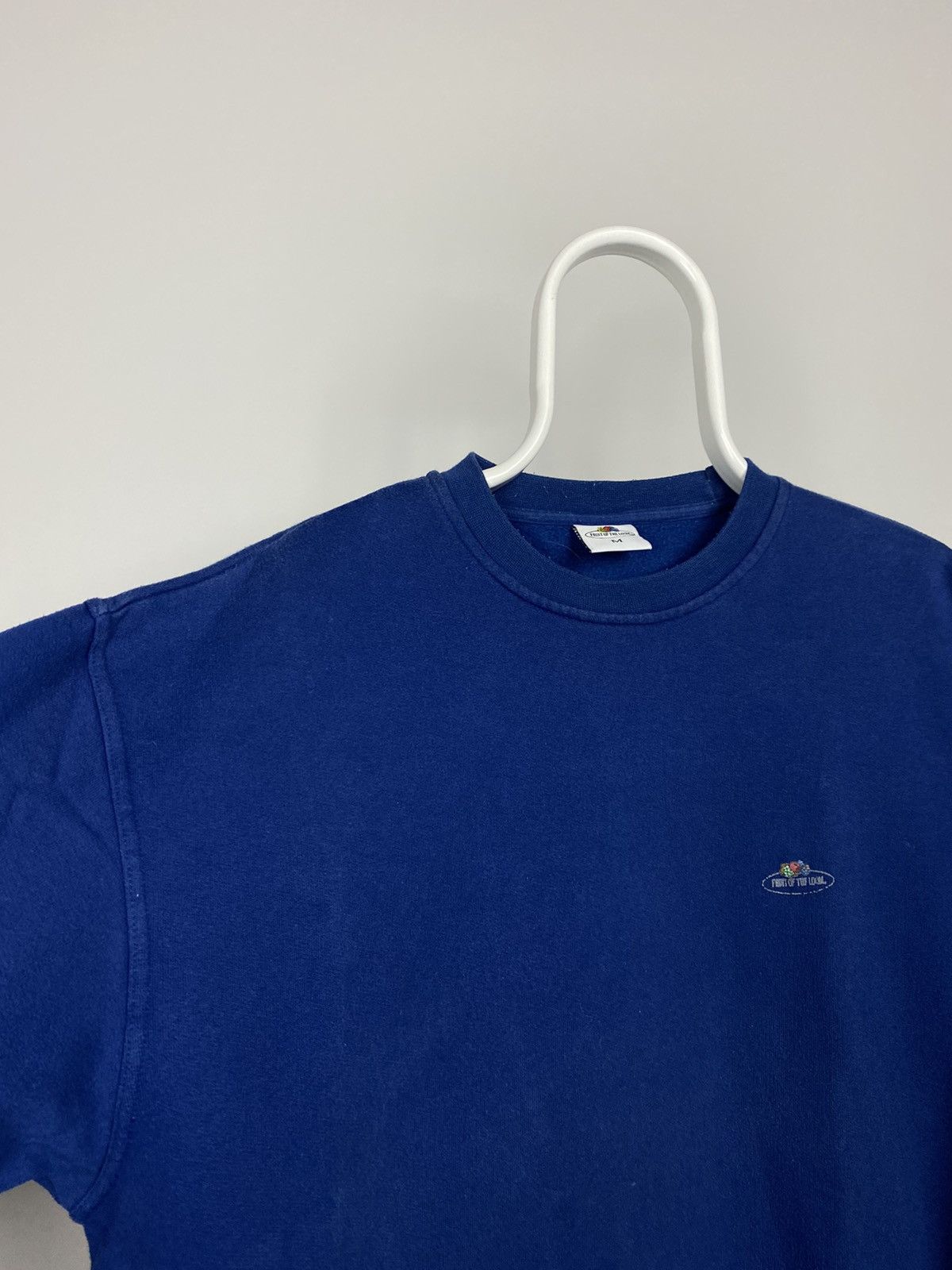 Fruit Of The Loom × Vintage Vintage Fruit of the Loom 90s Sweatshirt Blue essential Size US M / EU 48-50 / 2 - 8 Thumbnail