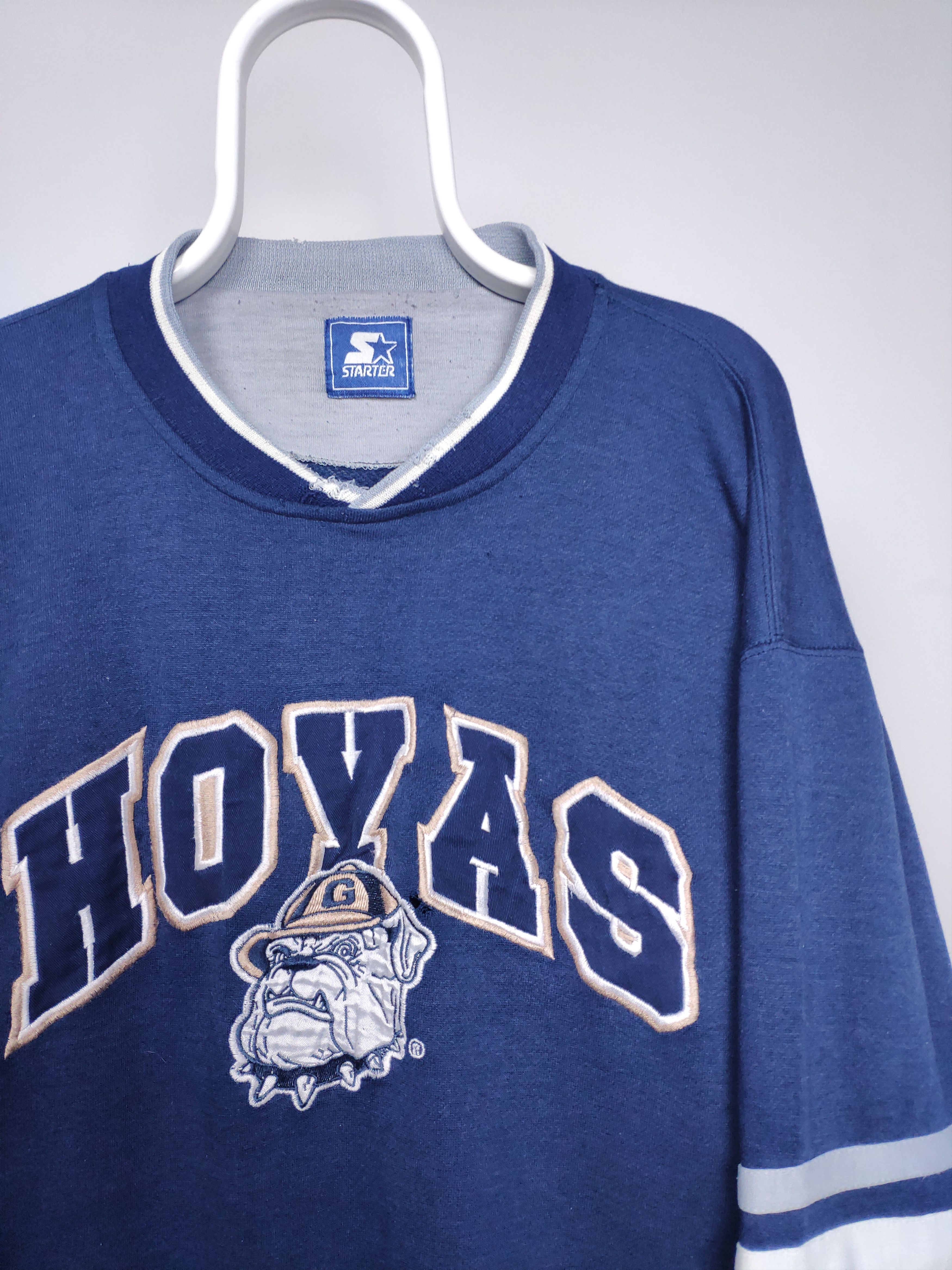 NCAA × Starter × Vintage Hoyas vintage starter sweatshirt NCAA navy big center logo Size US L / EU 52-54 / 3 - 2 Thumbnail