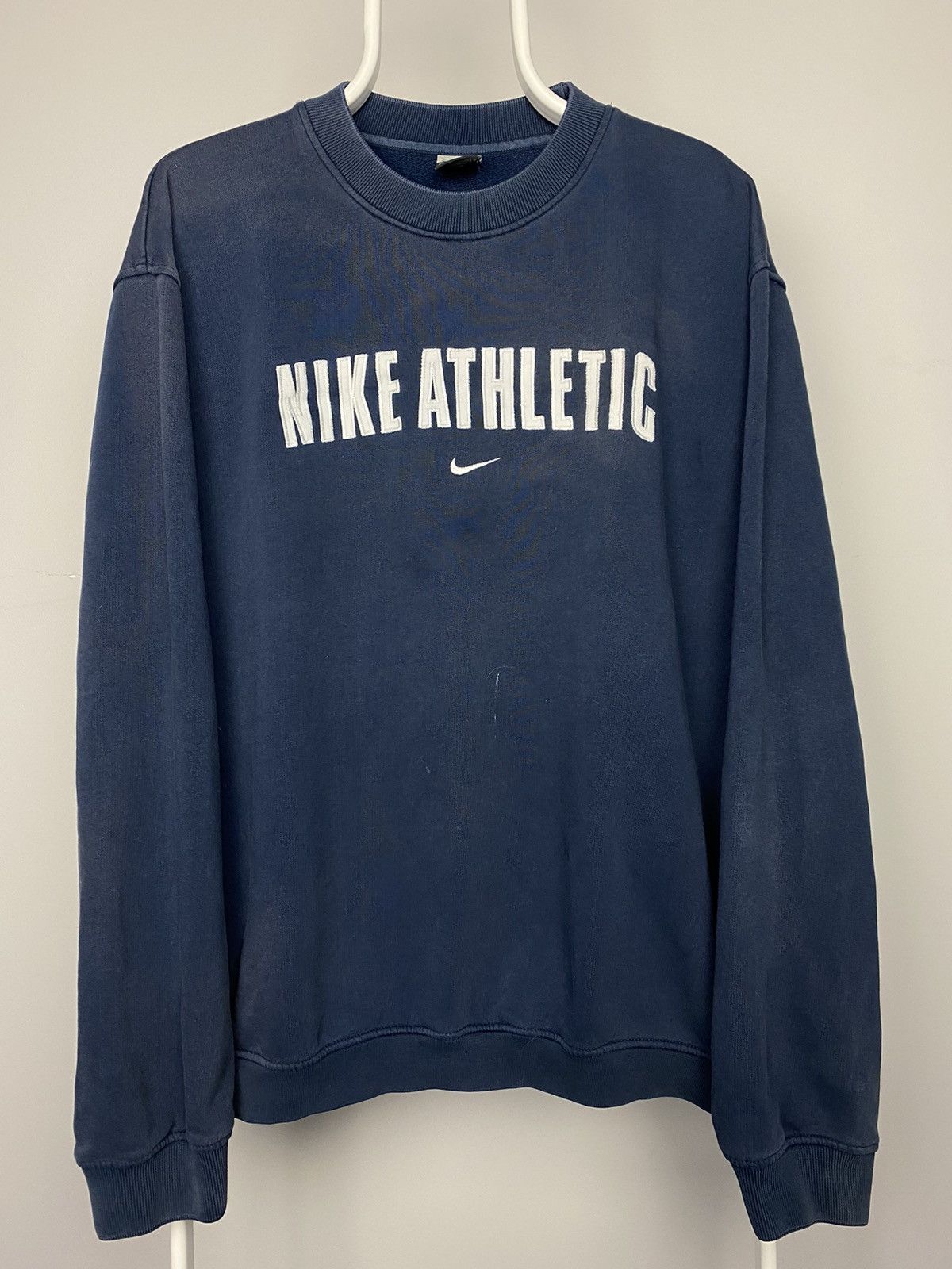 Nike × Vintage Nike Athletic vintage spell out sweatshirt center swoosh Size US L / EU 52-54 / 3 - 1 Thumbnail