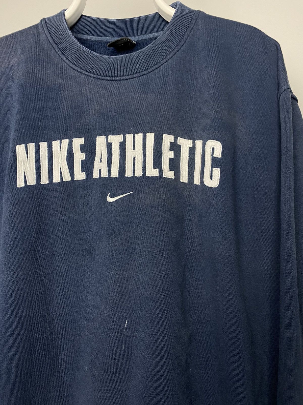 Nike × Vintage Nike Athletic vintage spell out sweatshirt center swoosh Size US L / EU 52-54 / 3 - 5 Thumbnail