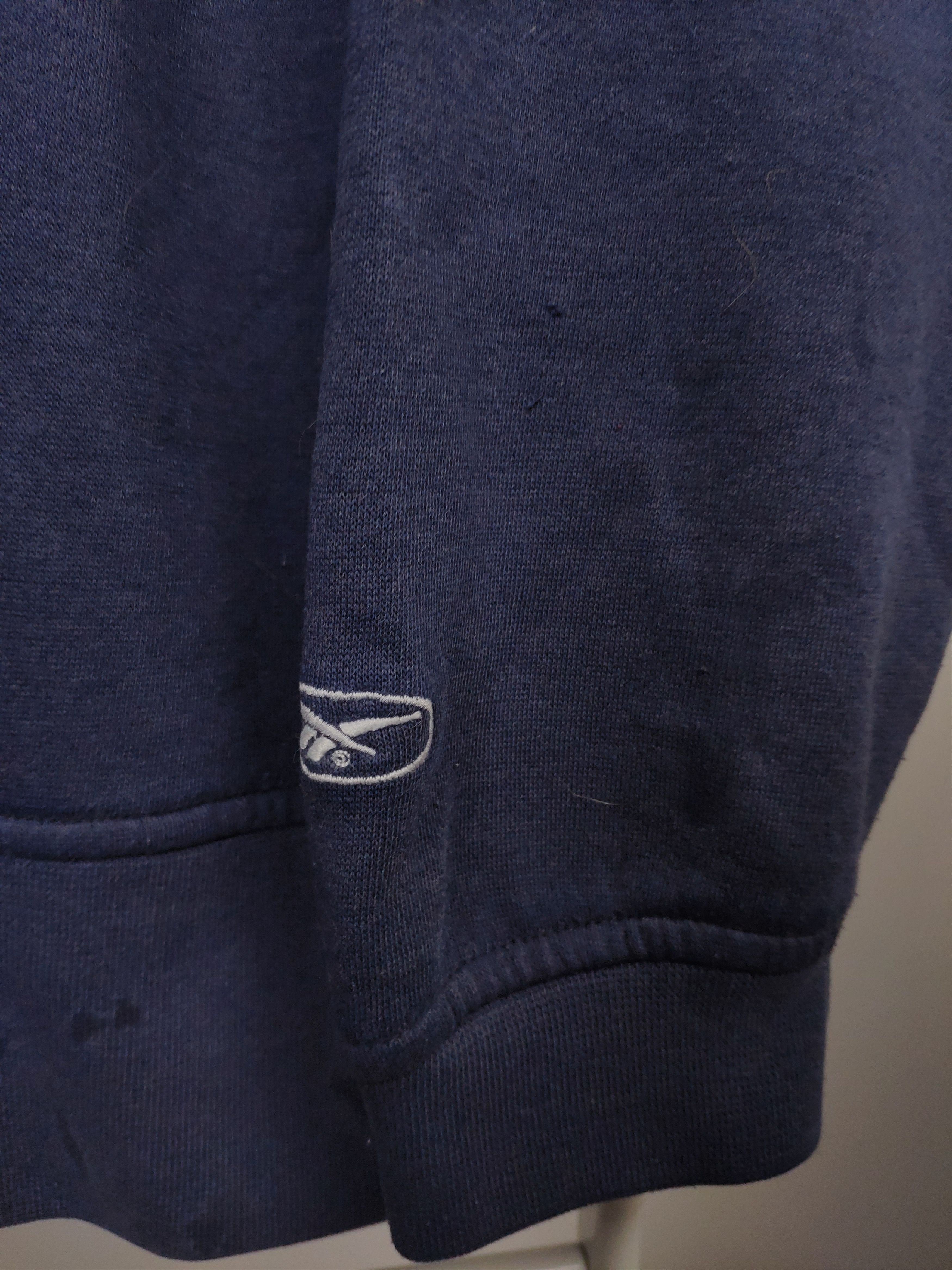 Reebok × Vintage Reebok essentials vintage spellout sweatshirt navy white Size US S / EU 44-46 / 1 - 4 Thumbnail