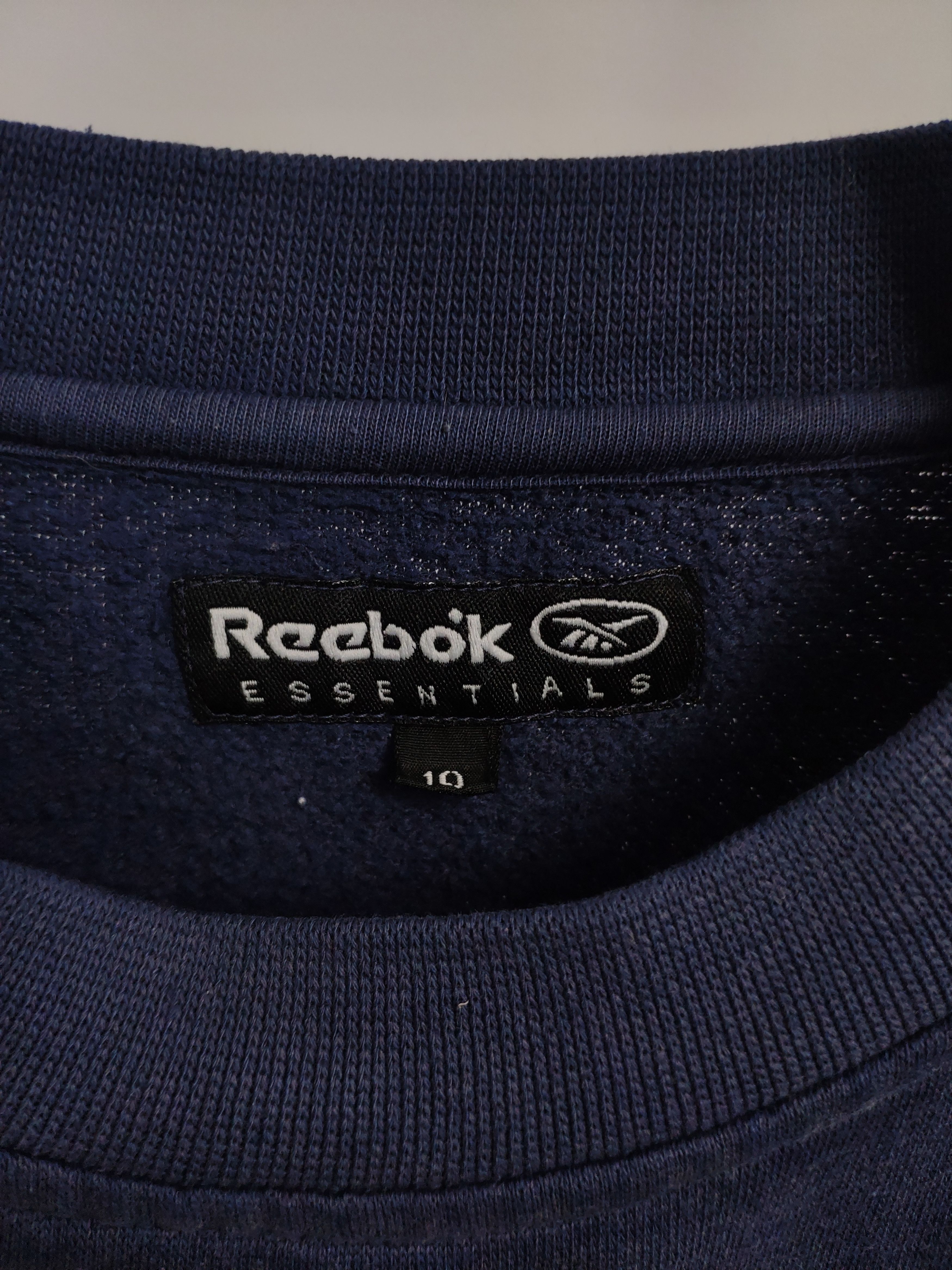 Reebok × Vintage Reebok essentials vintage spellout sweatshirt navy white Size US S / EU 44-46 / 1 - 3 Thumbnail