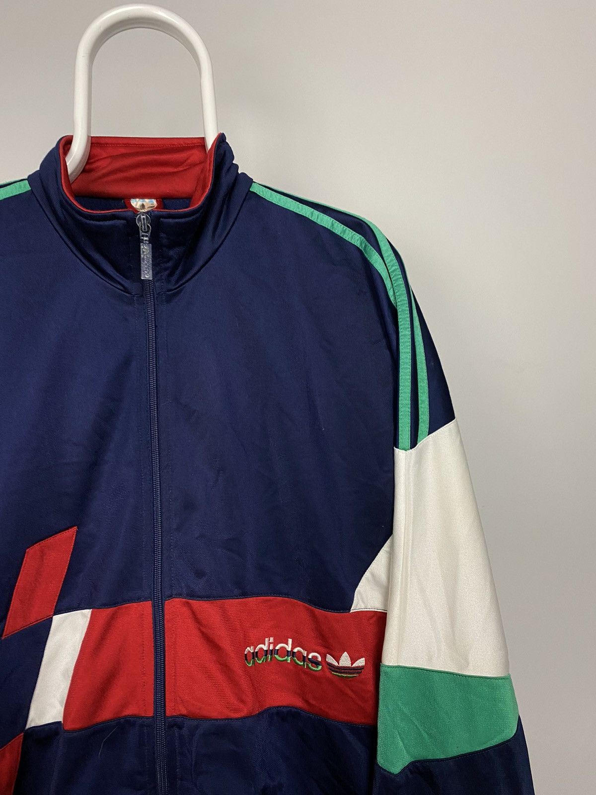 Adidas Adidas vintage zip up sweatshirt track jacket navy green Size US XL / EU 56 / 4 - 3 Thumbnail