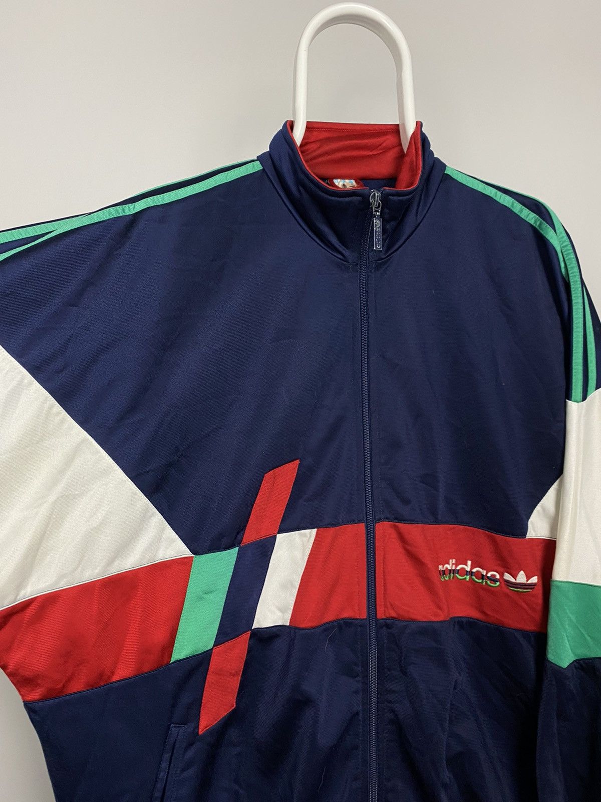 Adidas Adidas vintage zip up sweatshirt track jacket navy green Size US XL / EU 56 / 4 - 5 Thumbnail
