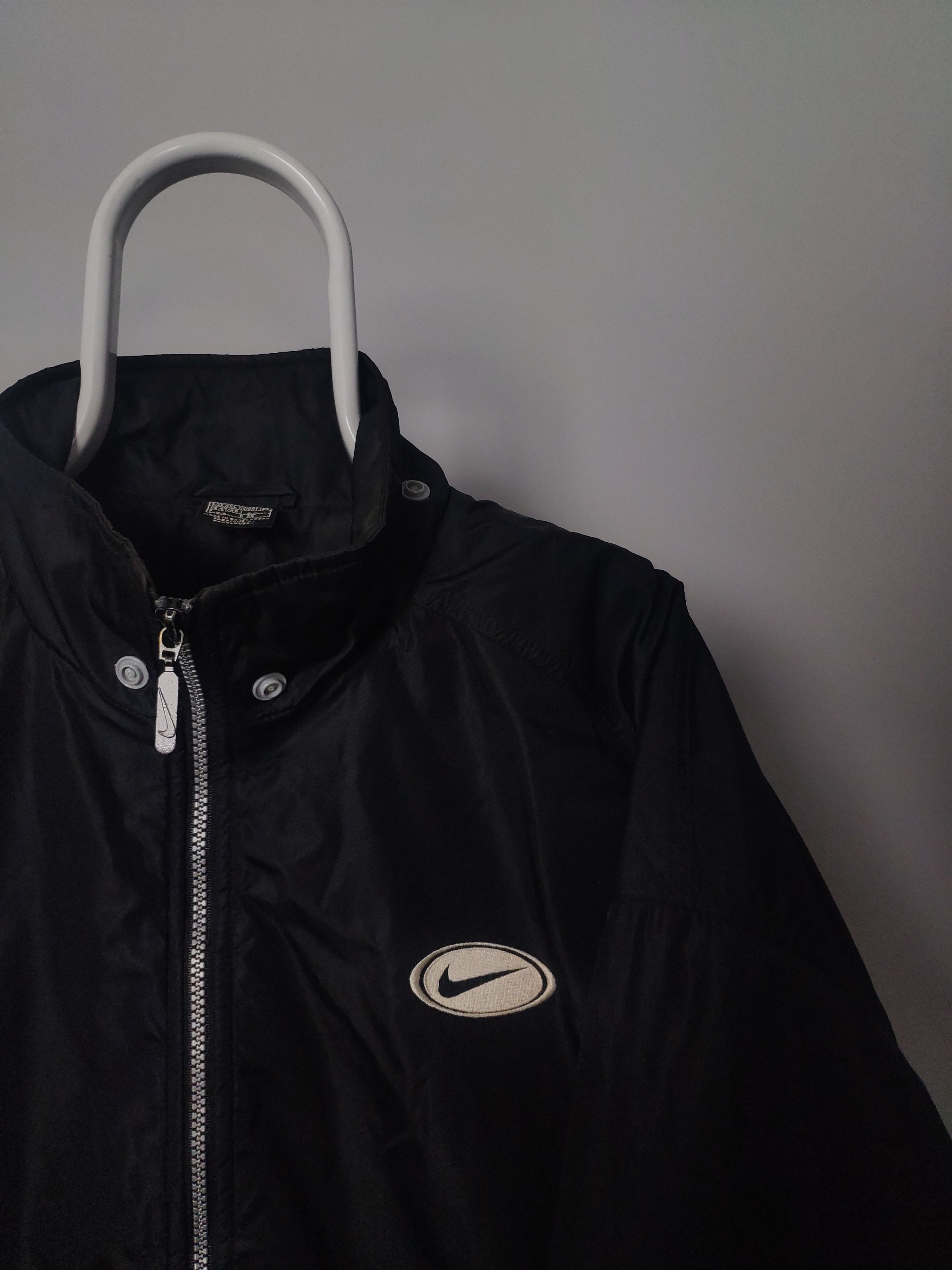 Nike × Vintage Nike vintage big center swoosh jacket parka 90s black Size US XXL / EU 58 / 5 - 8 Thumbnail