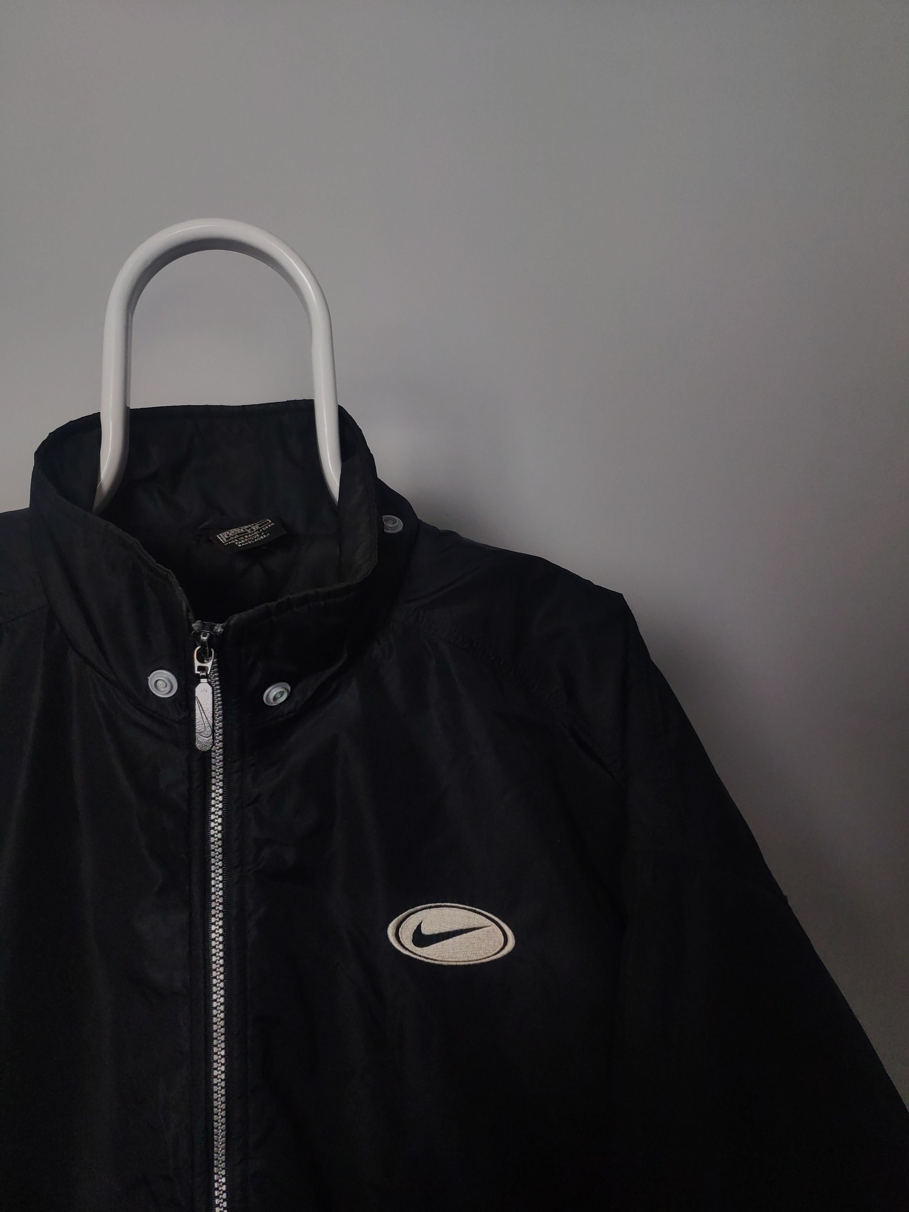Nike × Vintage Nike vintage big center swoosh jacket parka 90s black Size US XXL / EU 58 / 5 - 3 Thumbnail