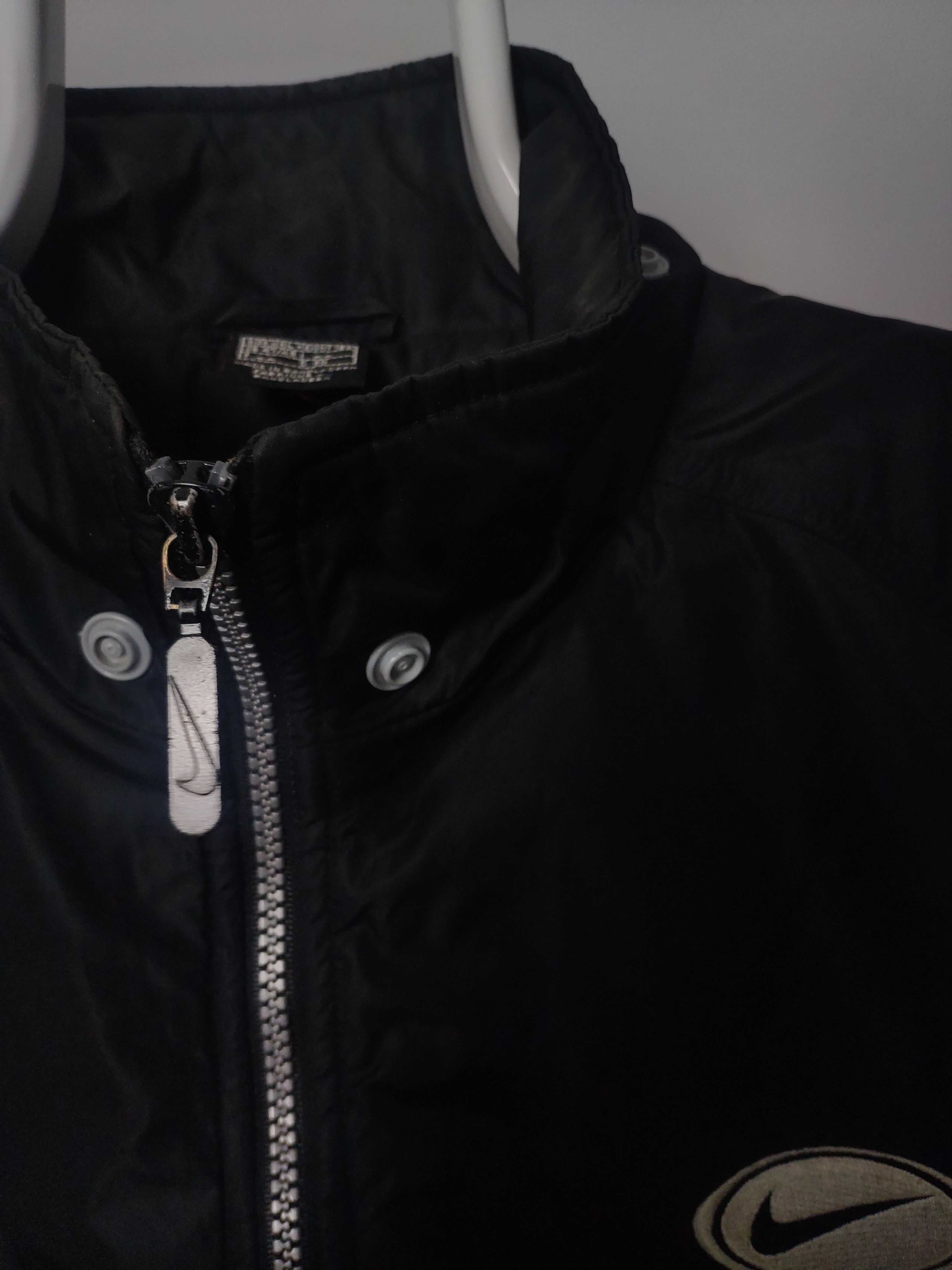 Nike × Vintage Nike vintage big center swoosh jacket parka 90s black Size US XXL / EU 58 / 5 - 5 Thumbnail