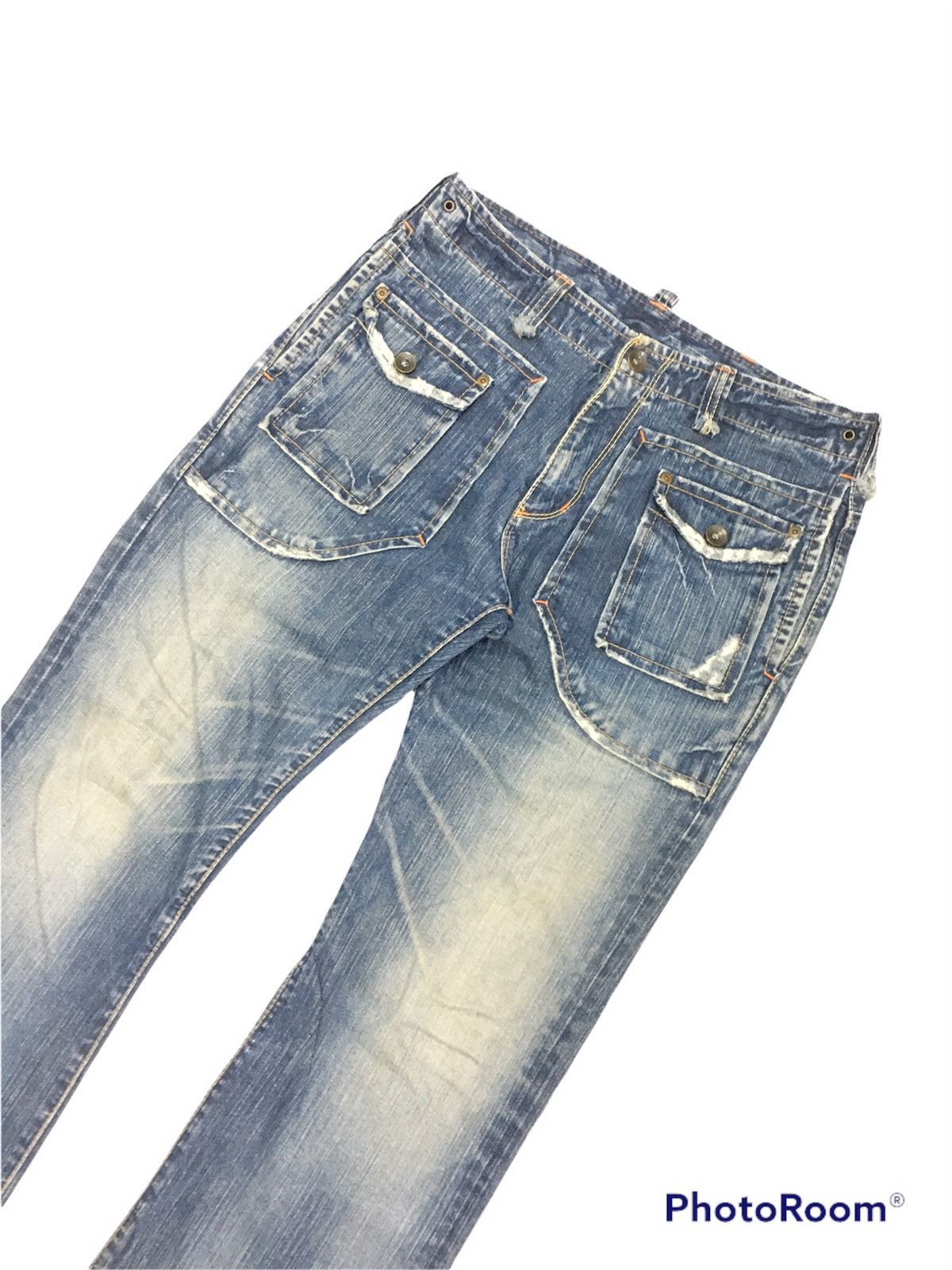 Edwin × Japanese Brand Edwin Bushpant Flare Distressed Denim pants Size US 31 - 3 Thumbnail