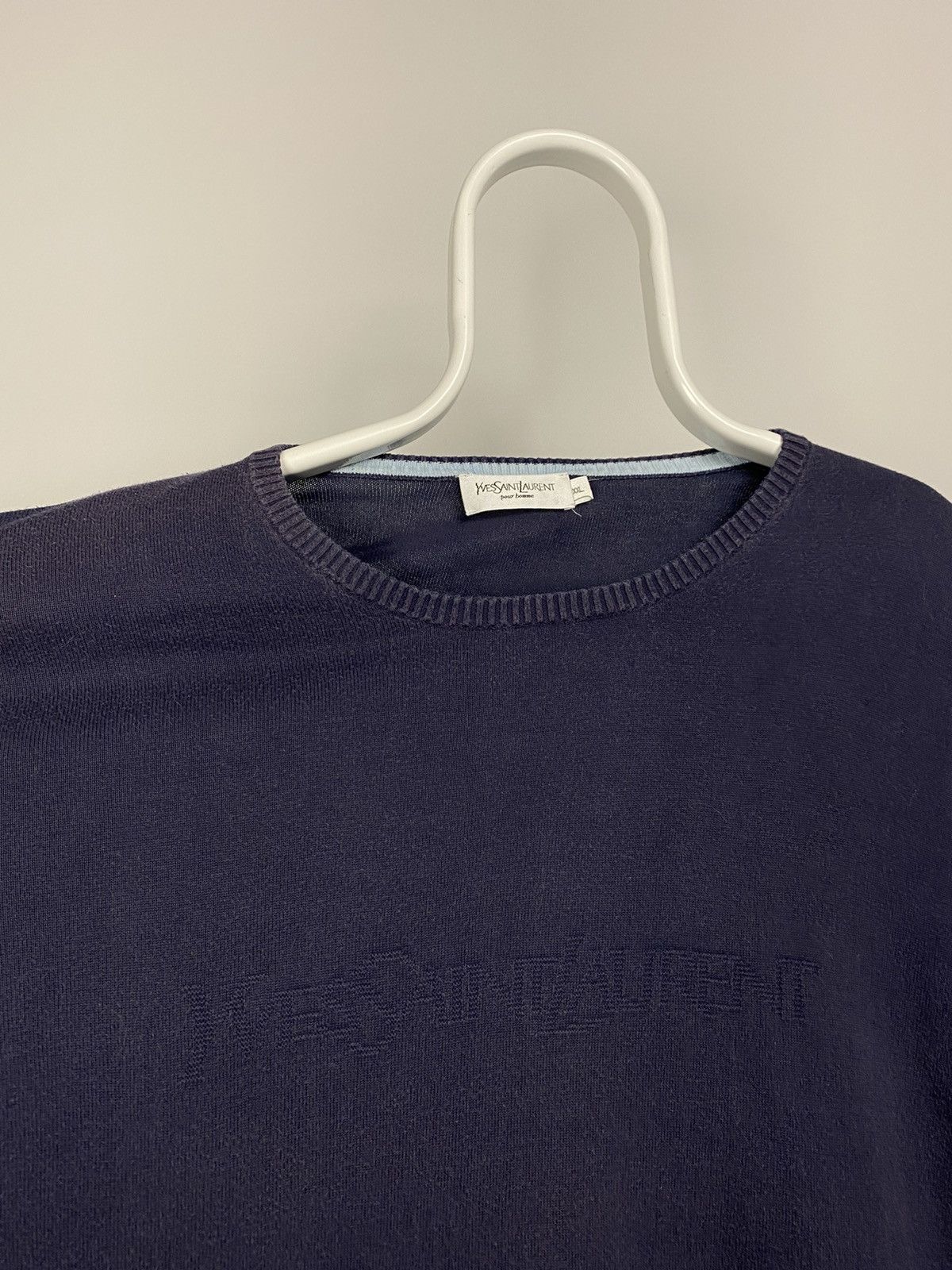 Vintage × Yves Saint Laurent Yves Saint Laurent Vintage spell out sweater YSL knit Size US XXL / EU 58 / 5 - 5 Thumbnail