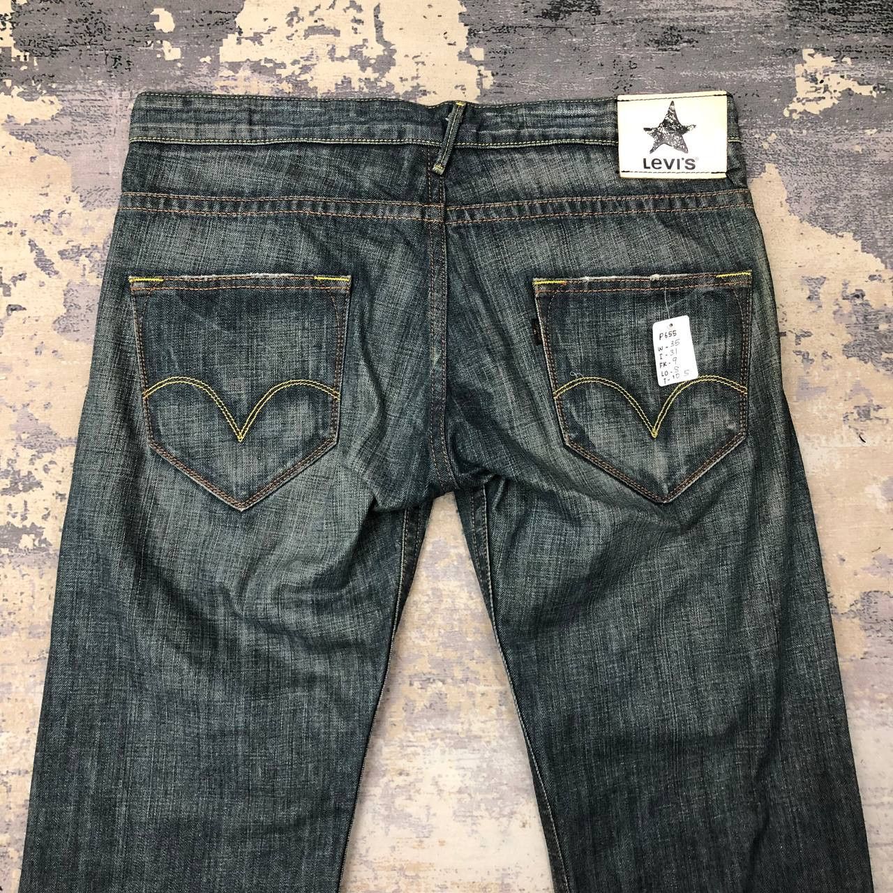 Levi's P655 VTG LEVI'S STAR BLACK SLIMFIT DENIM Size US 35 - 3 Thumbnail