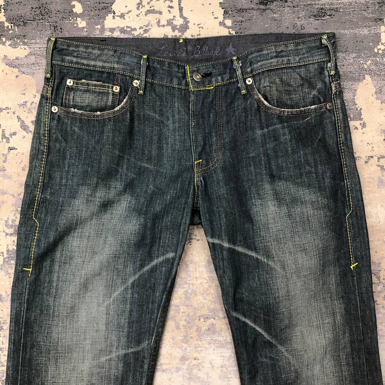 Levi's P655 VTG LEVI'S STAR BLACK SLIMFIT DENIM Size US 35 - 6 Thumbnail