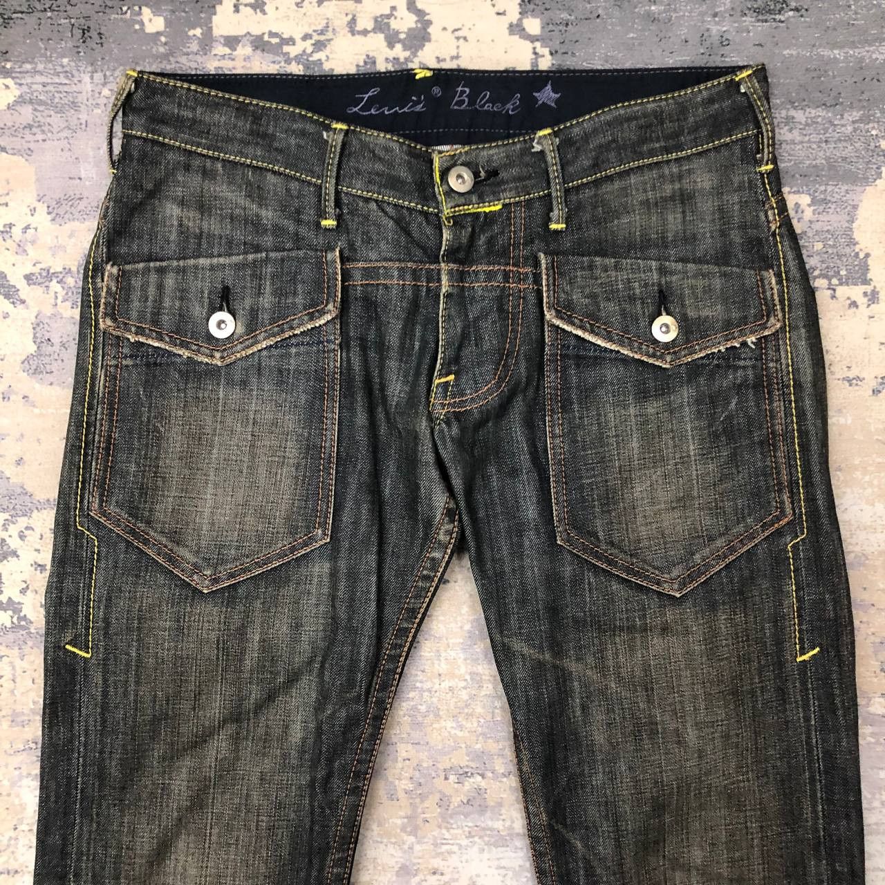 Levi's P643 LEVI'S STAR BLACK BAKER SKINNY DENIM Size US 31 - 2 Thumbnail