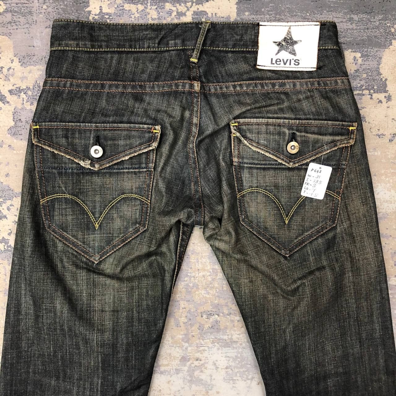 Levi's P643 LEVI'S STAR BLACK BAKER SKINNY DENIM Size US 31 - 4 Thumbnail