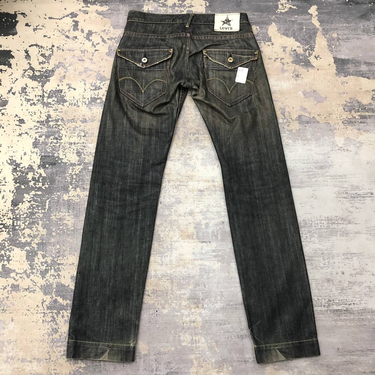 Levi's P643 LEVI'S STAR BLACK BAKER SKINNY DENIM Size US 31 - 3 Thumbnail