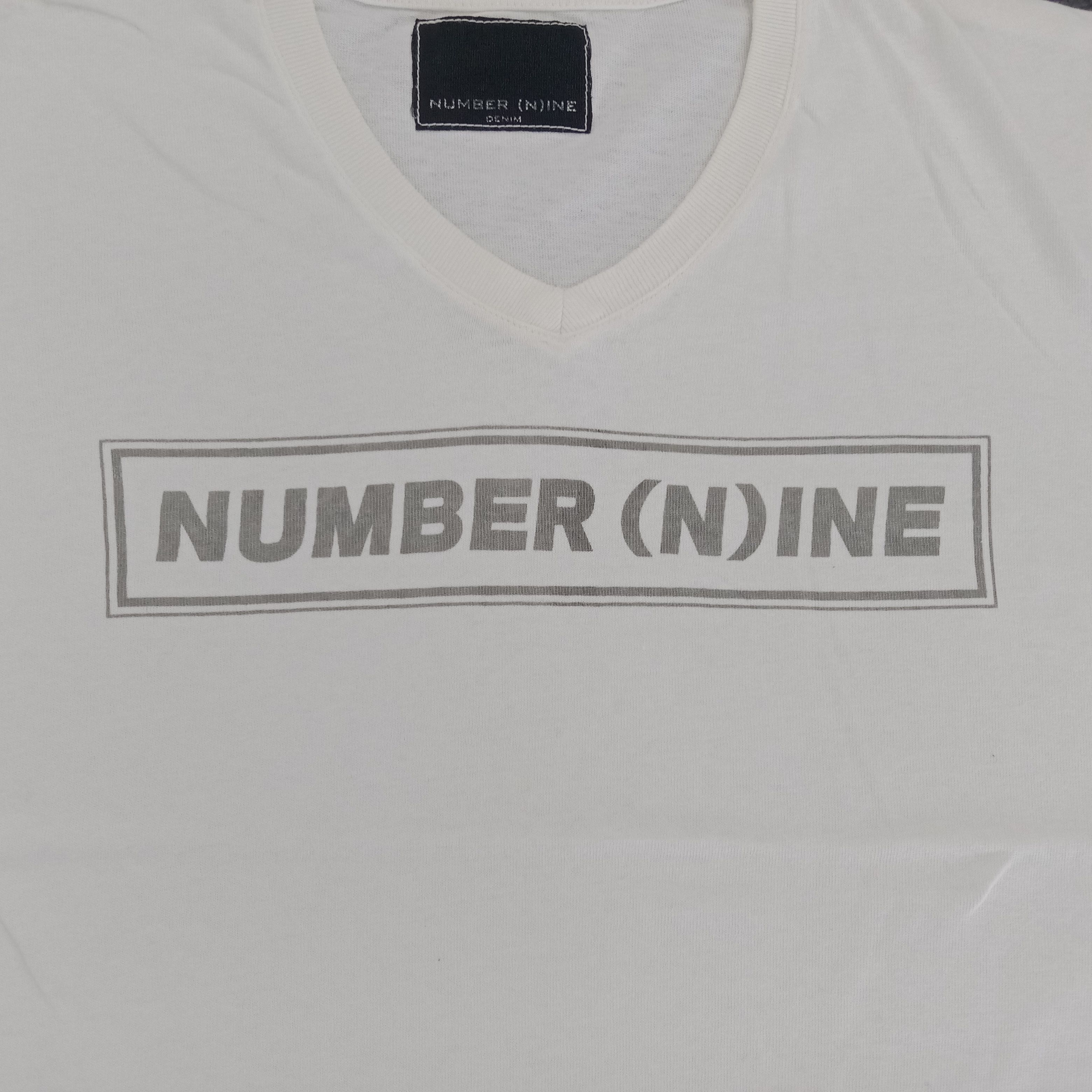 Japanese Brand Number Nine Japanese Brand Spell Out V Neck T-Shirt Size US S / EU 44-46 / 1 - 2 Thumbnail
