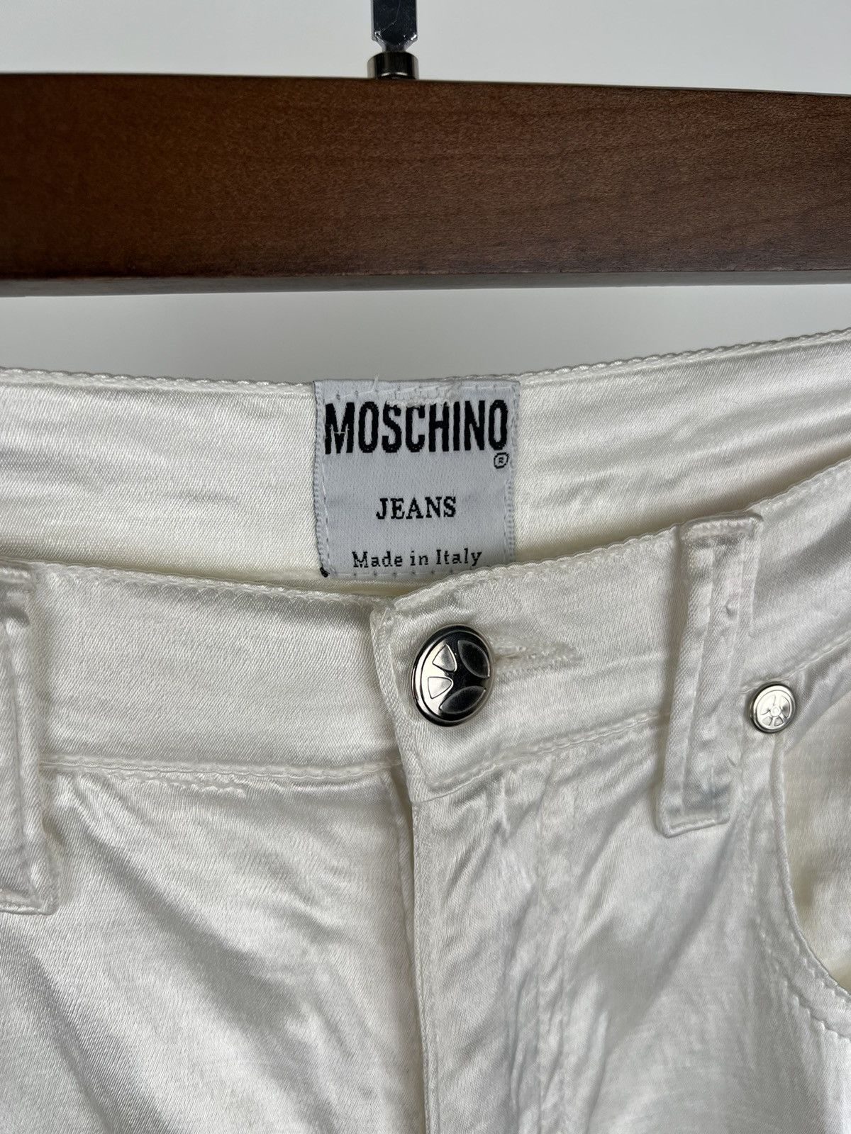 Moschino Moschino Jeans Vintage Pants Viscose White Trousers Logo Size 27" / US 4 / IT 40 - 10 Thumbnail
