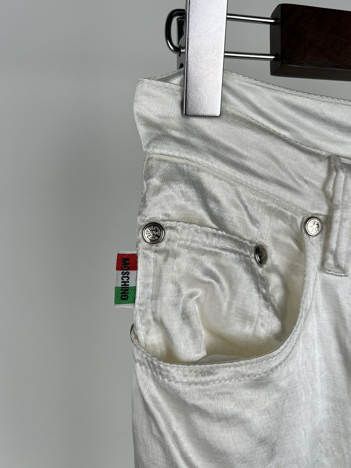 Moschino Moschino Jeans Vintage Pants Viscose White Trousers Logo Size 27" / US 4 / IT 40 - 11 Thumbnail