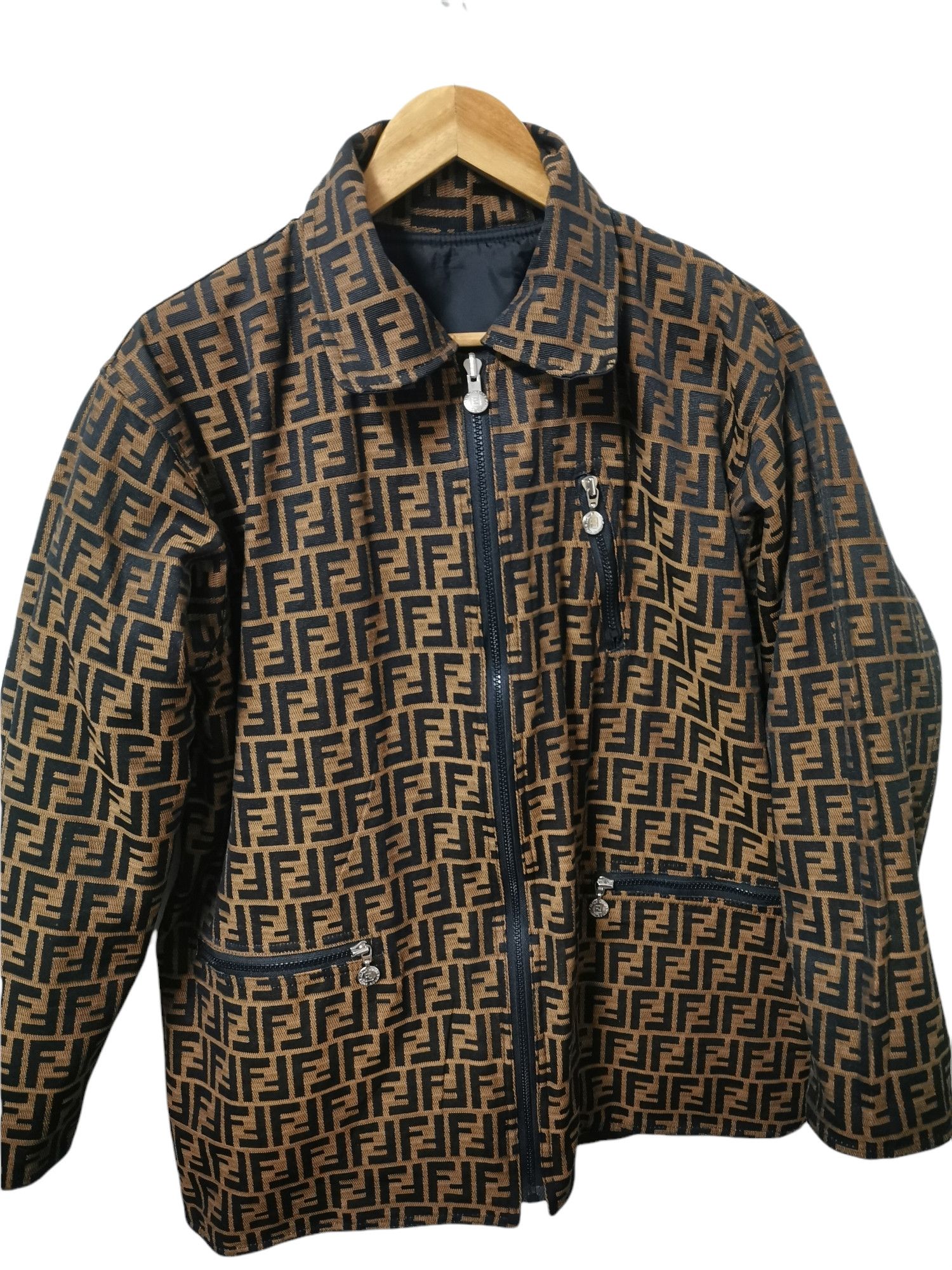 Fendi Fendi Zucca Reversible Jacket Size US XL / EU 56 / 4 - 3 Thumbnail