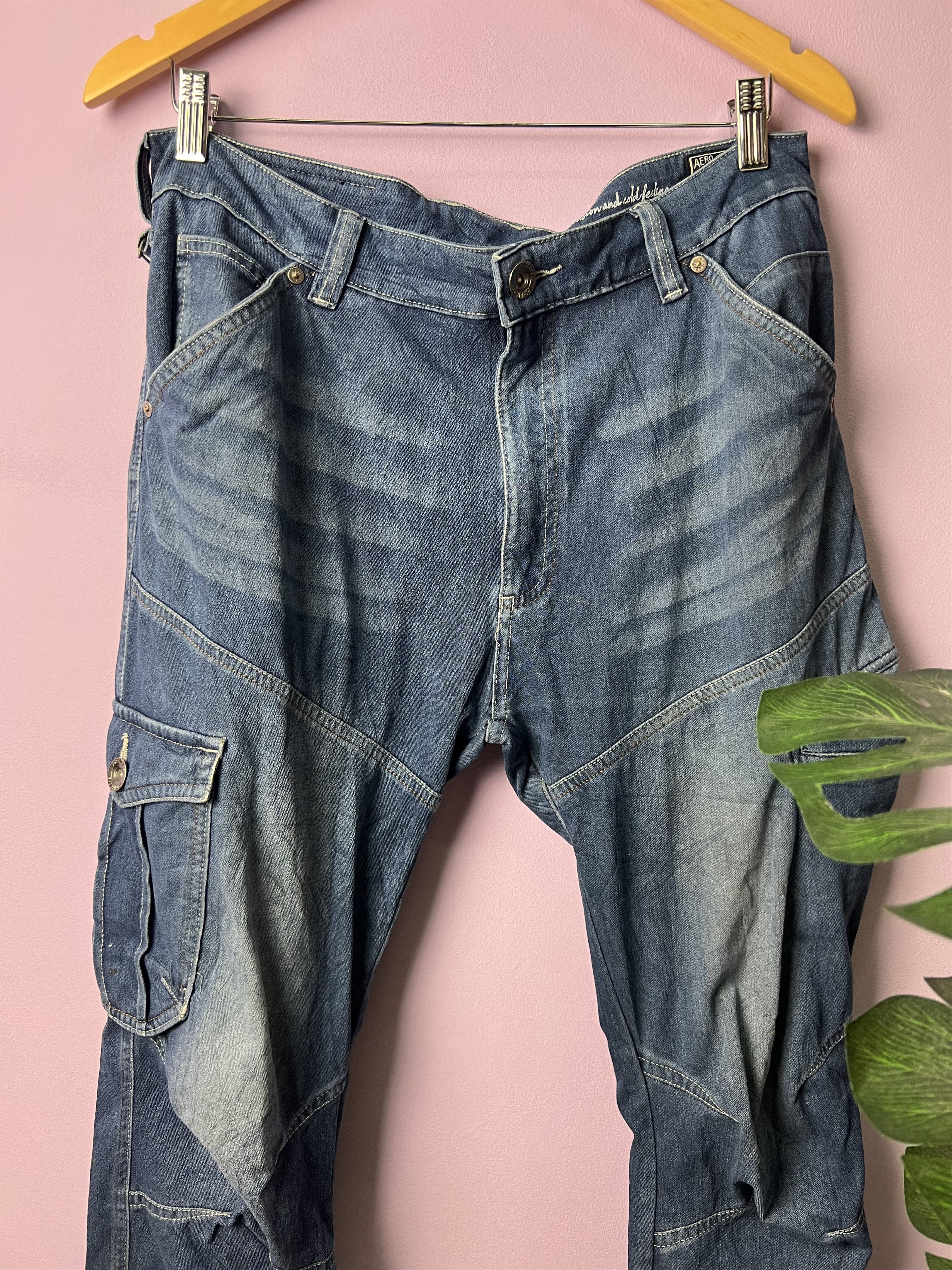 Japanese Brand 🔥Fieldcore Soft Denim Cargo Pants Size US 33 - 3 Thumbnail