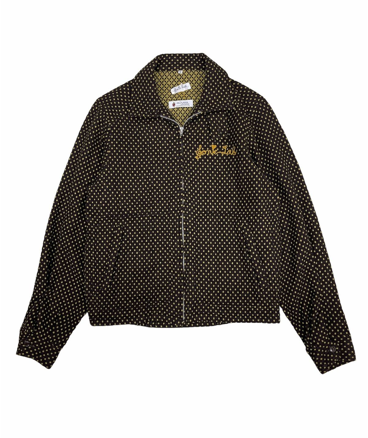 image of Duffer Of St George x Nepenthes New York Nepenthes X Sonic Lab Wool Cropped Polkadot Jacket in Brow