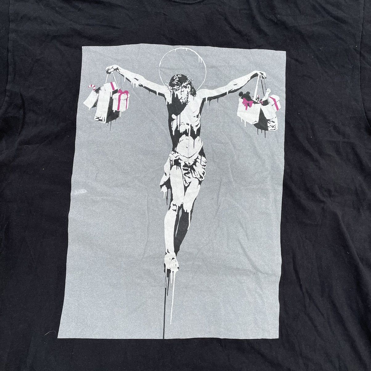 Vintage Vintage 90s God Religion Tee Art Band Rock Streetwear Size US L / EU 52-54 / 3 - 4 Thumbnail