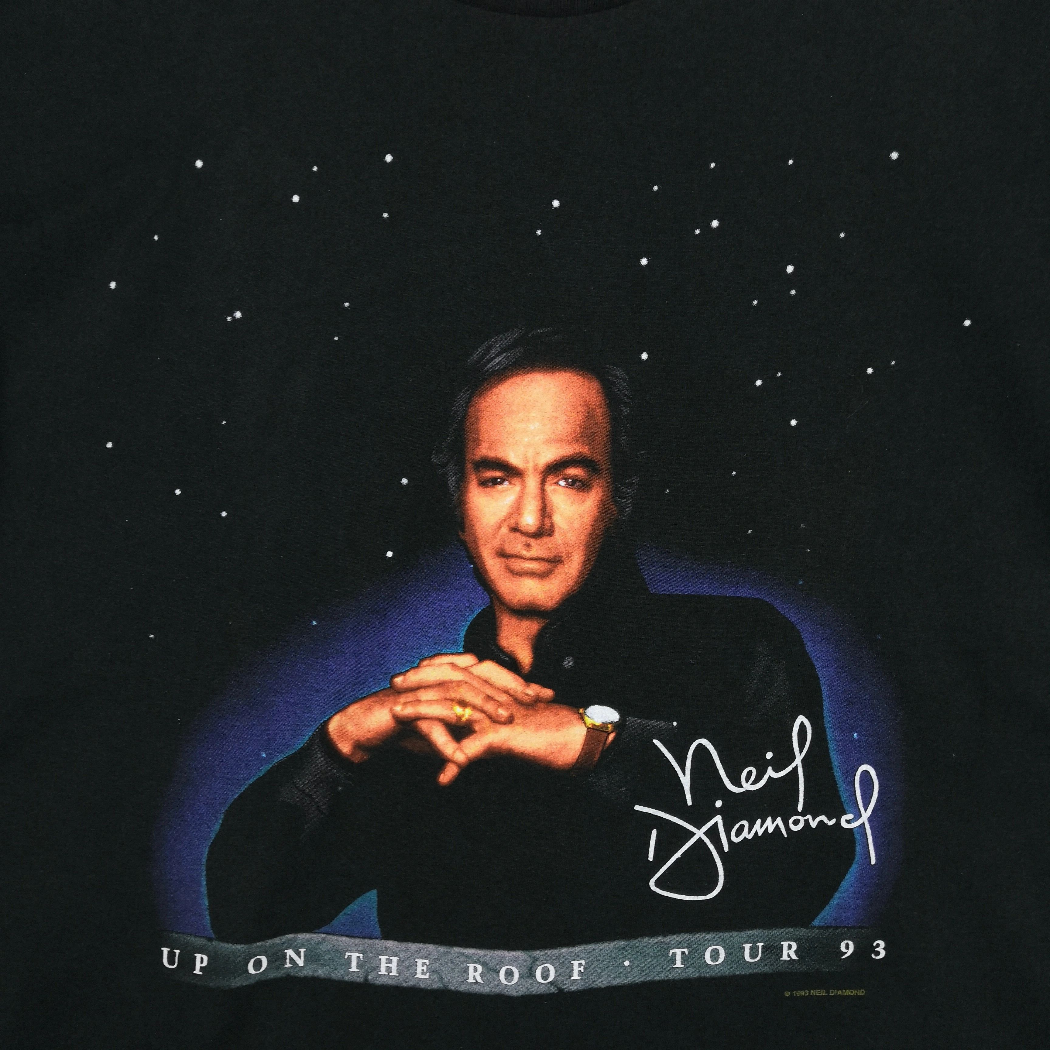 Band Tees Vintage Neil Diamond T Shirt Tour Up on The Roof 56789 Size US L / EU 52-54 / 3 - 4 Thumbnail