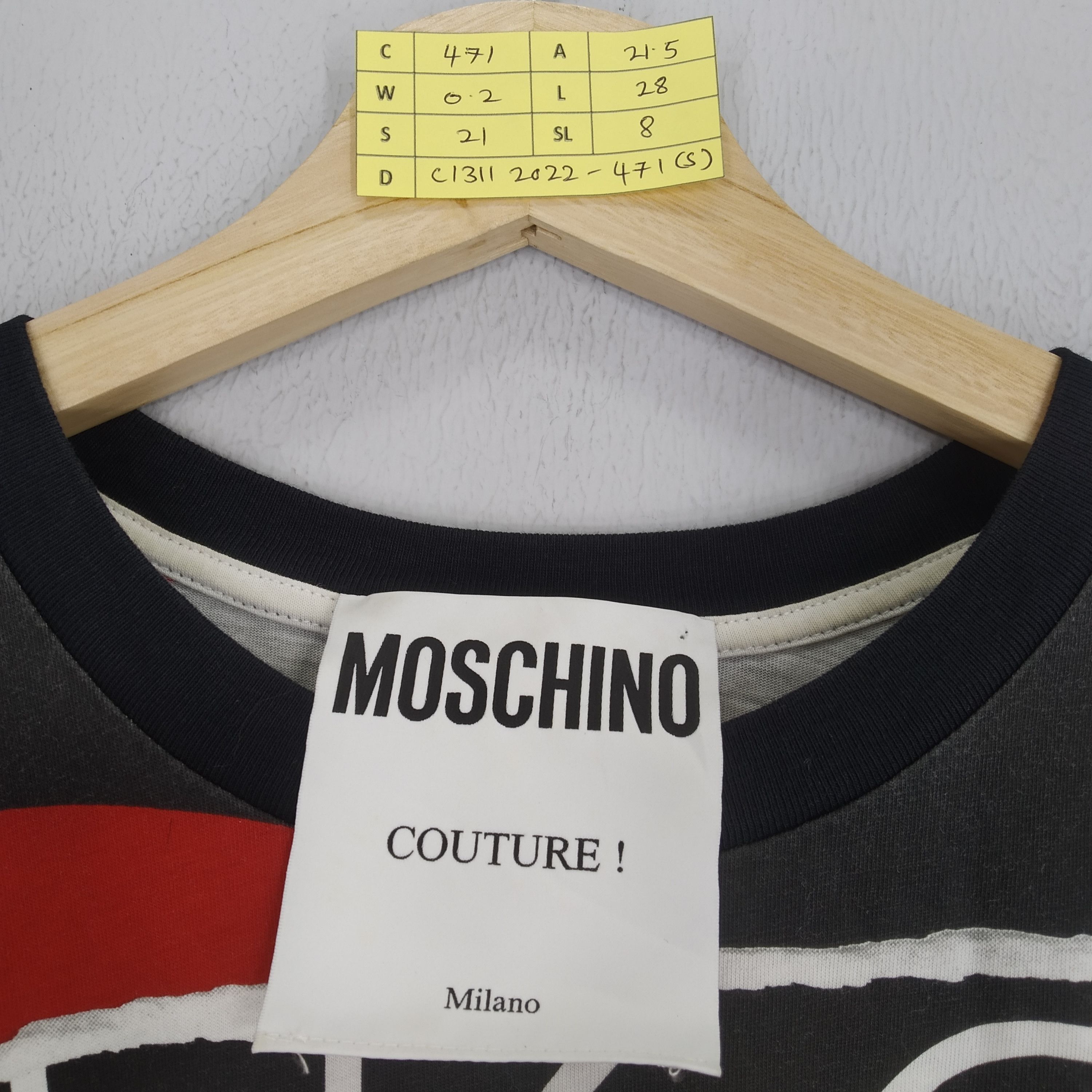 Designer × Moschino Rare!! Moschino Couture Overprinted Style Multicolor T-shirt Size US L / EU 52-54 / 3 - 11 Thumbnail