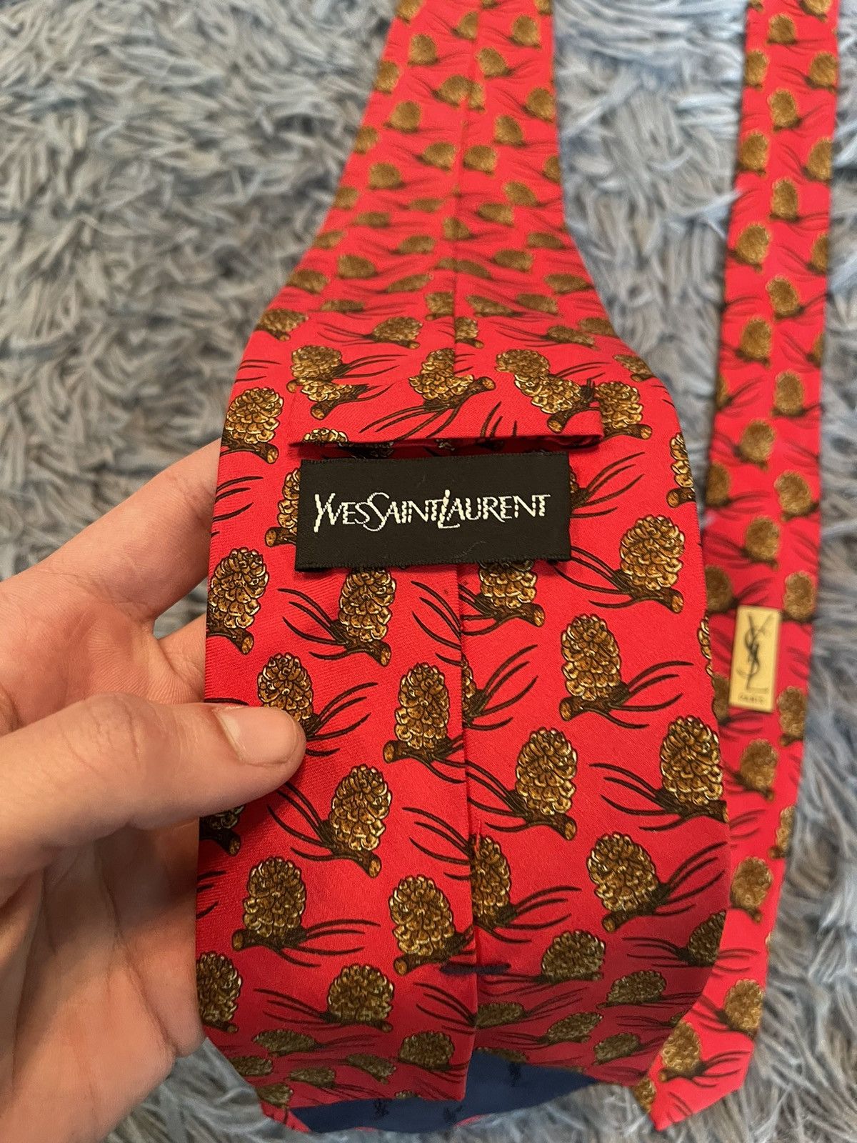 Vintage × Yves Saint Laurent Yves Saint Laurent YSL 90s vintage silk tie Size ONE SIZE - 4 Thumbnail