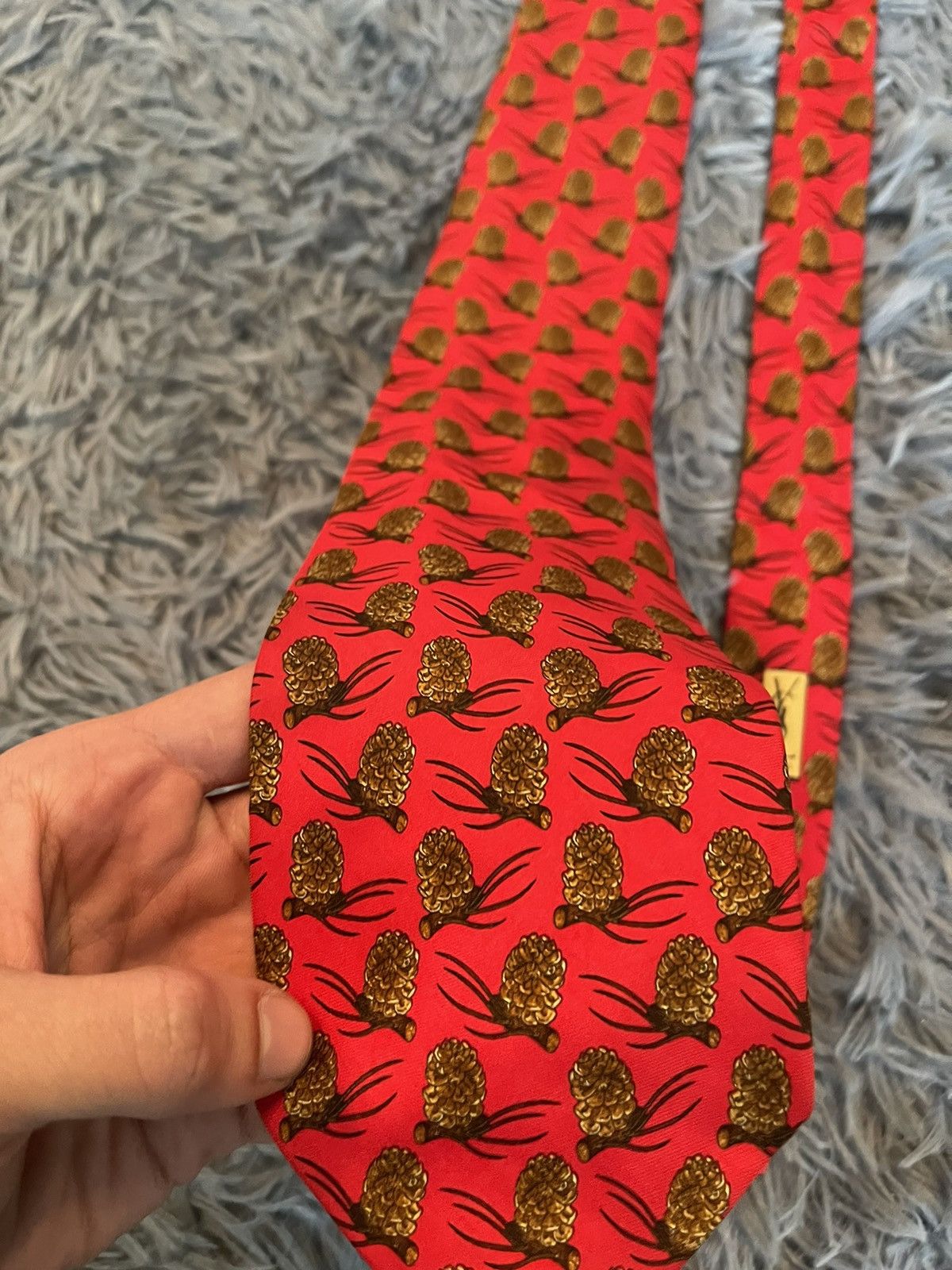 Vintage × Yves Saint Laurent Yves Saint Laurent YSL 90s vintage silk tie Size ONE SIZE - 3 Thumbnail