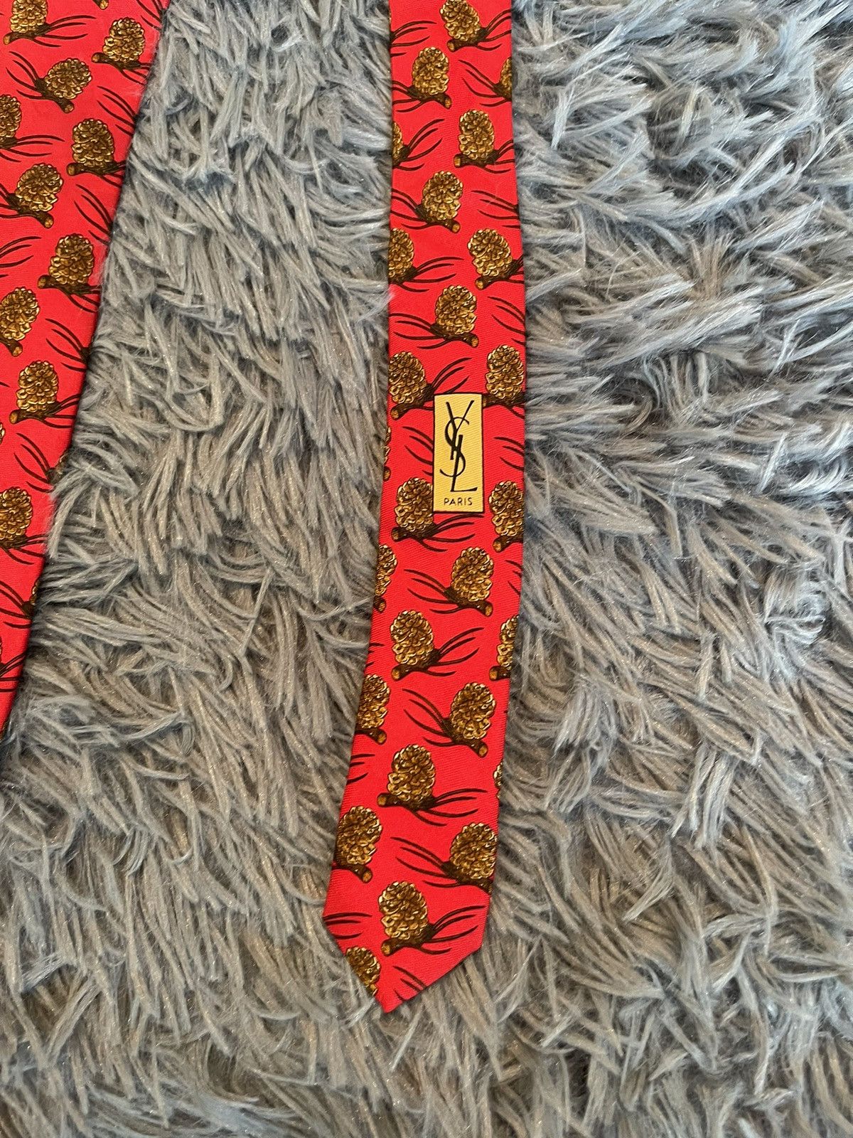 Vintage × Yves Saint Laurent Yves Saint Laurent YSL 90s vintage silk tie Size ONE SIZE - 2 Thumbnail
