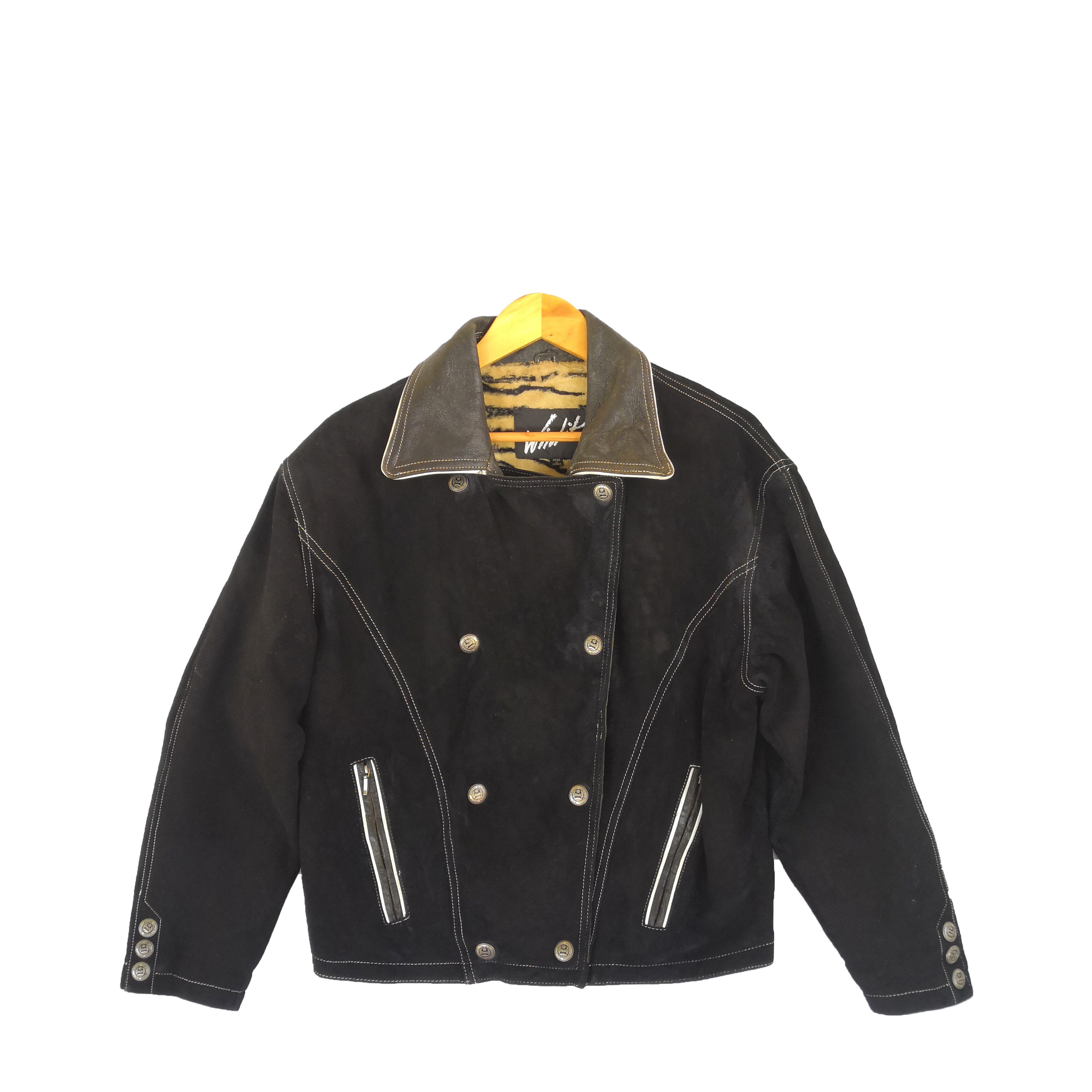 Vintage WINLIT Leather Jacket Varsity Jacket Leopard Fur Jacket | Grailed
