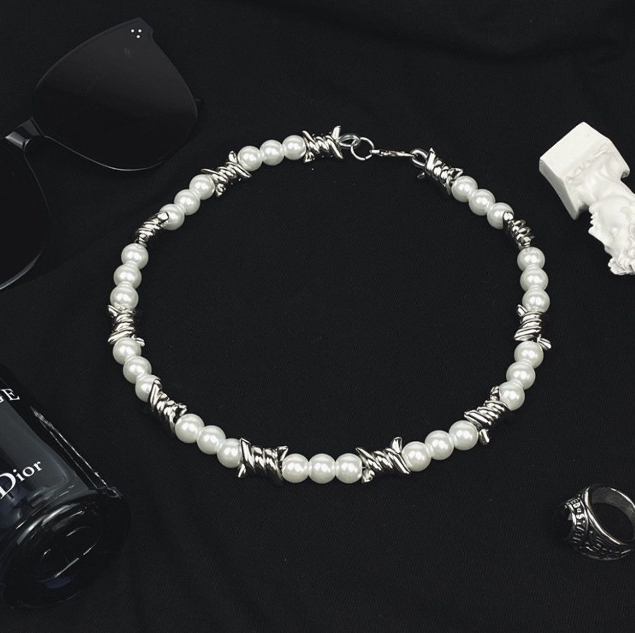 A$AP Rocky × Jewelry × Vintage *NEW* Barbed Wire Pearl Choker ⛓️ | Grailed