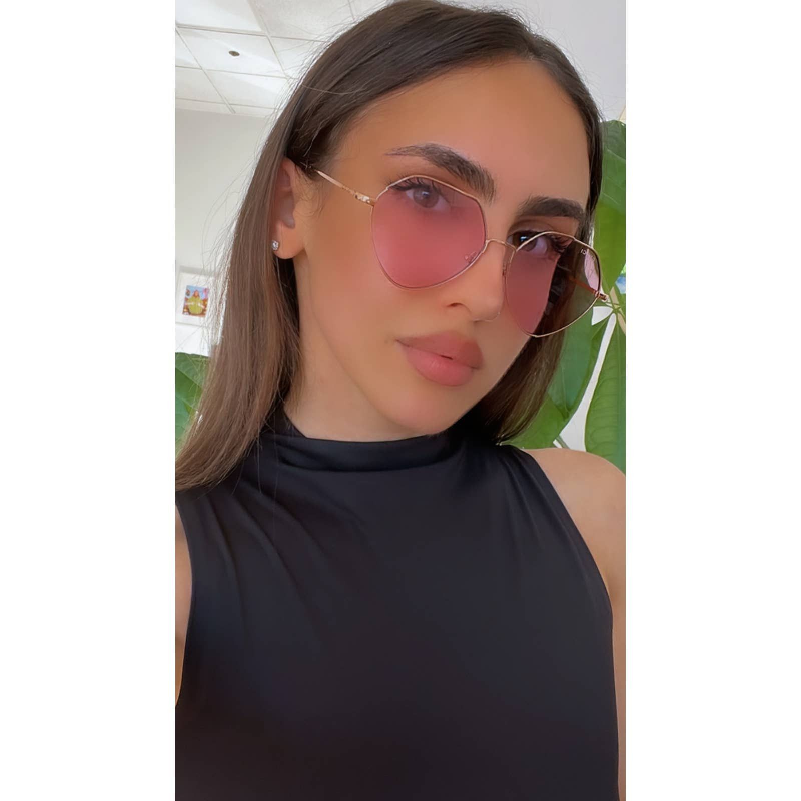 New Gucci GG1182S 004 Rose-Tinted Geometric Sunglasses  Authentic Gucci GG1322SA 004 Sunglasses Women main image 4