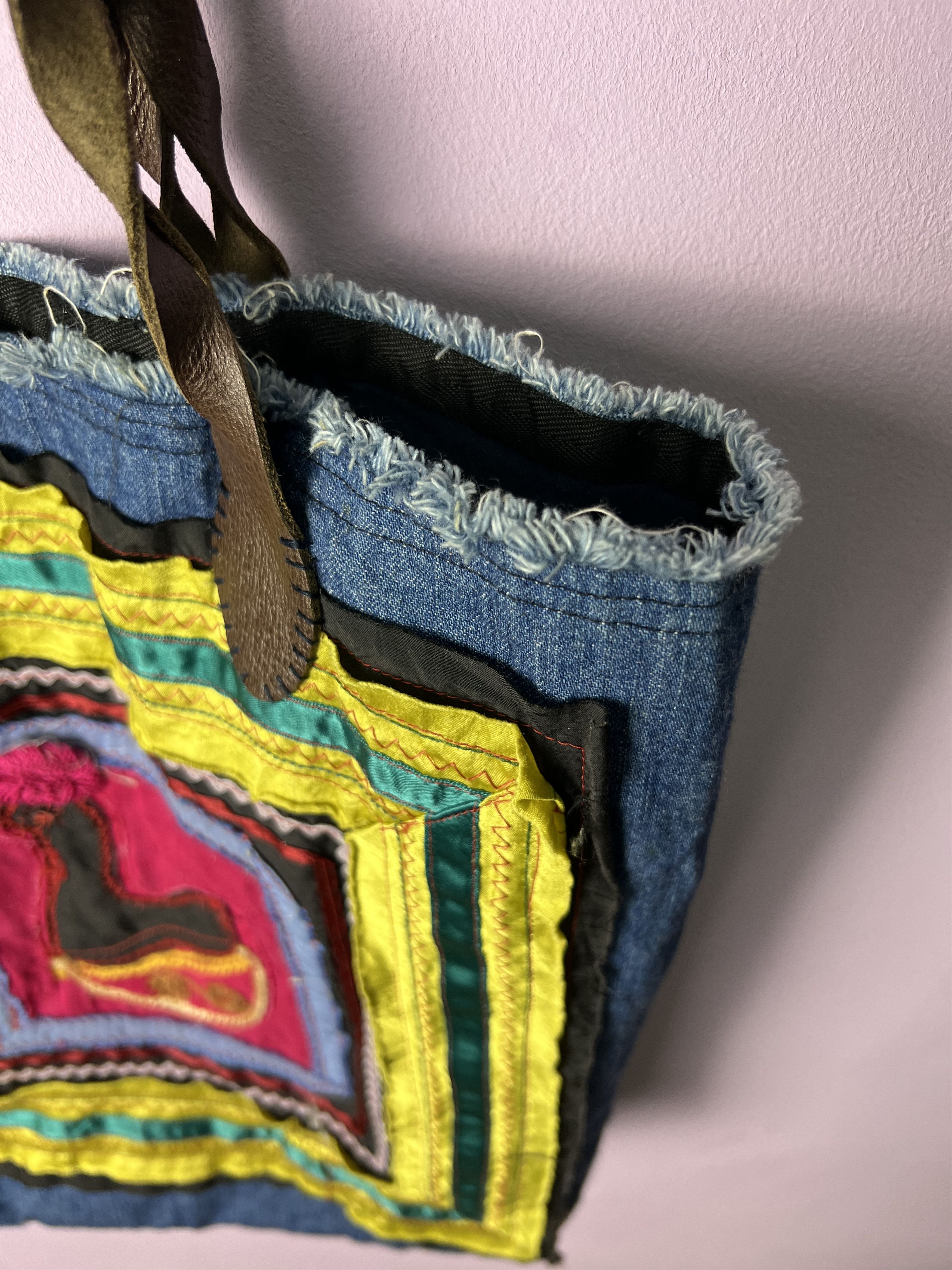Japanese Brand 🔥Wafflish Waffle Boro Denim Tote Bags Size ONE SIZE - 3 Thumbnail